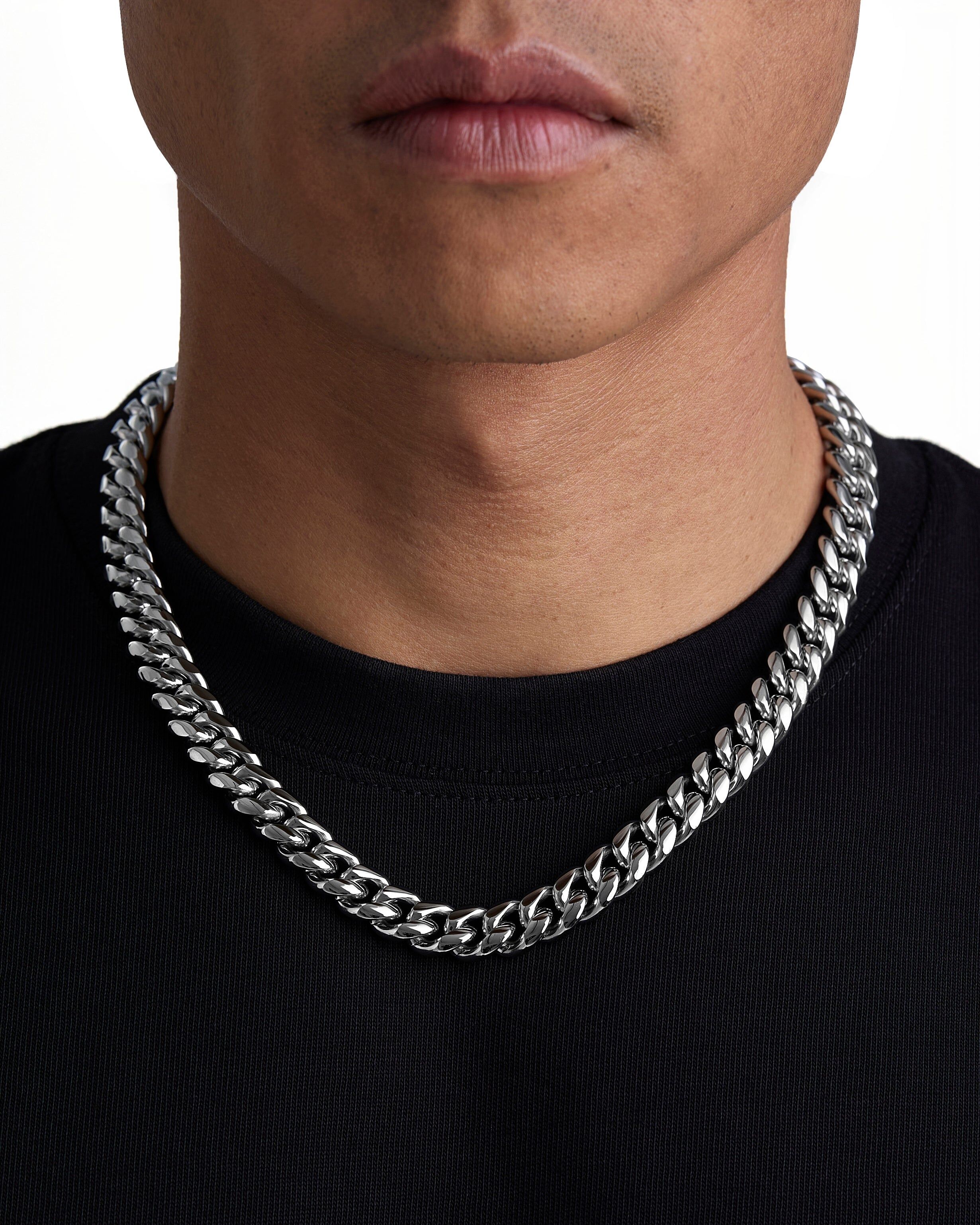 Iceman Society｜PLAIN - 12mm 古巴項鍊 (White Gold)