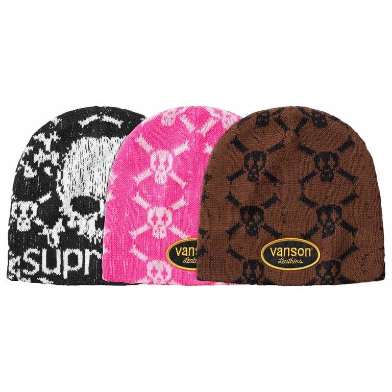 2026AW Supreme Vanson Leathers Skull Beanie 聯名 毛帽 骷髏頭 現貨 FW26BN15
