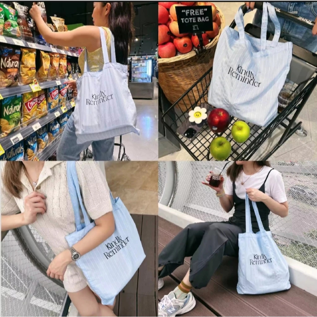 【預訂】ATK100301 泰國直送｜Kindly Reminder Tote Bag
