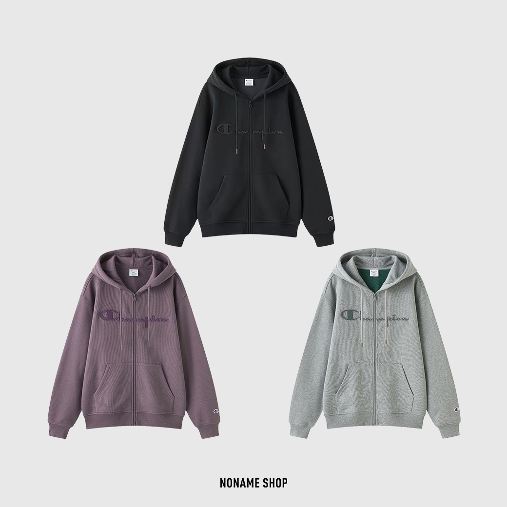 CHAMPION FW26 AUTHENTIC 經典 LOGO 雙色 毛圈布 連帽 拉鍊 外套 三色 (男/女款)