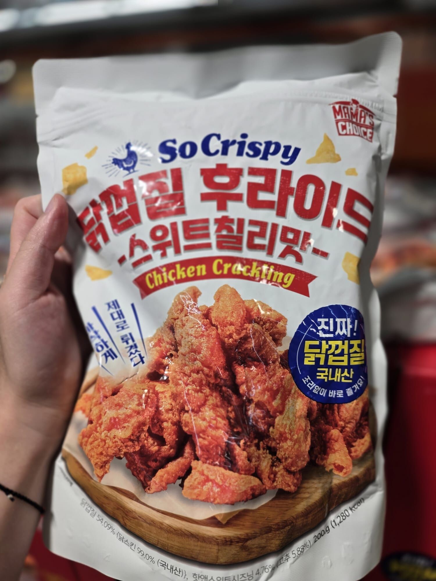 【直播】LX100321 Mama's Choice So Crispy 甜辣味炸雞皮 200g