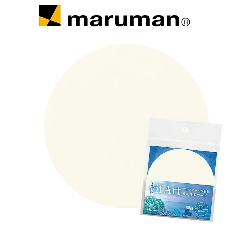限定 圓形繪圖紙 水彩紙 單張便條｜maruman 日本