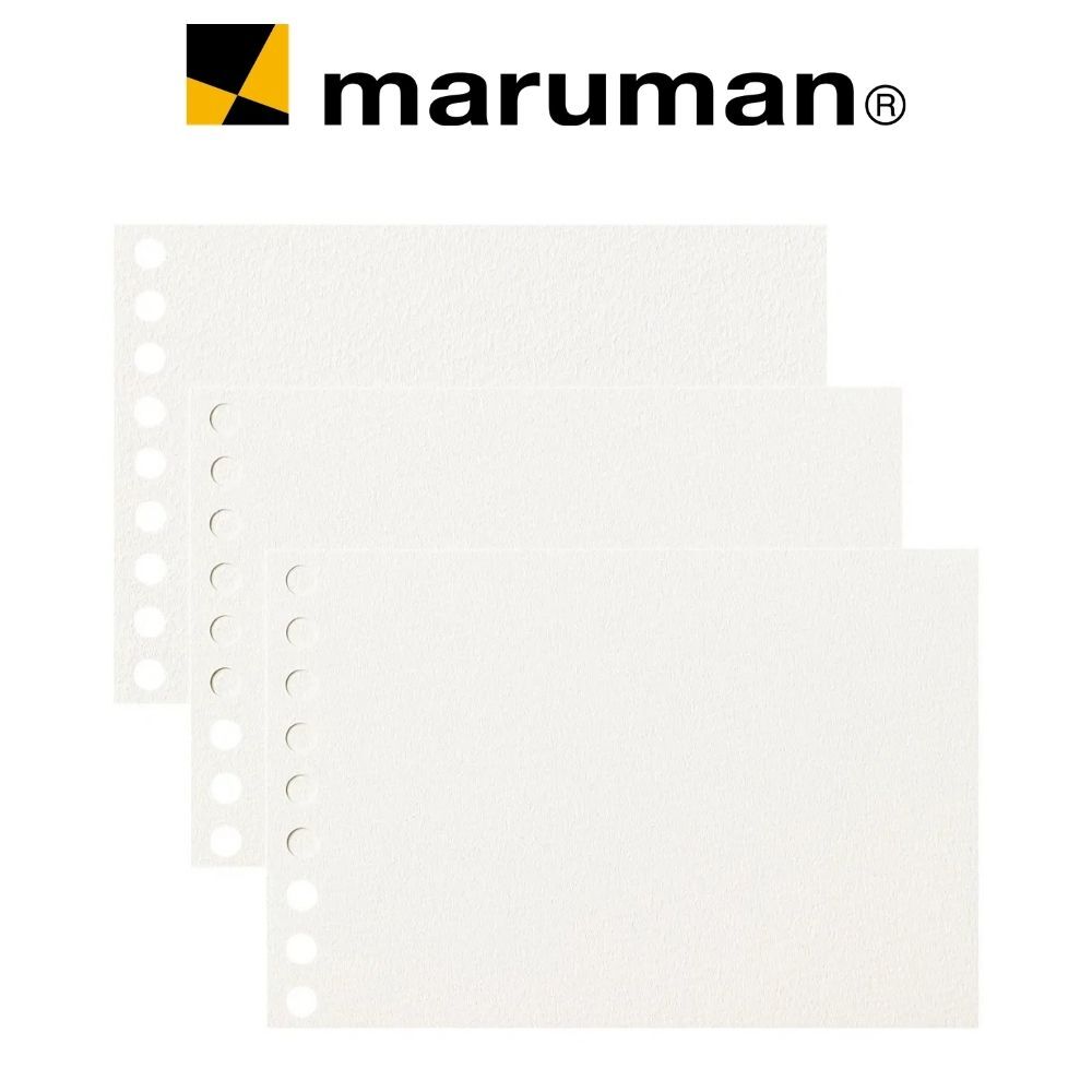 限定 9孔 三種畫用紙 綜合 活頁紙 B7｜MARUMAN 日本
