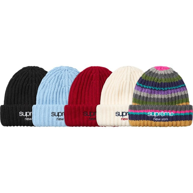 2026AW SUPREME Classic Logo Chunky Ribbed Beanie 經典 毛帽 現貨 FW26BN42