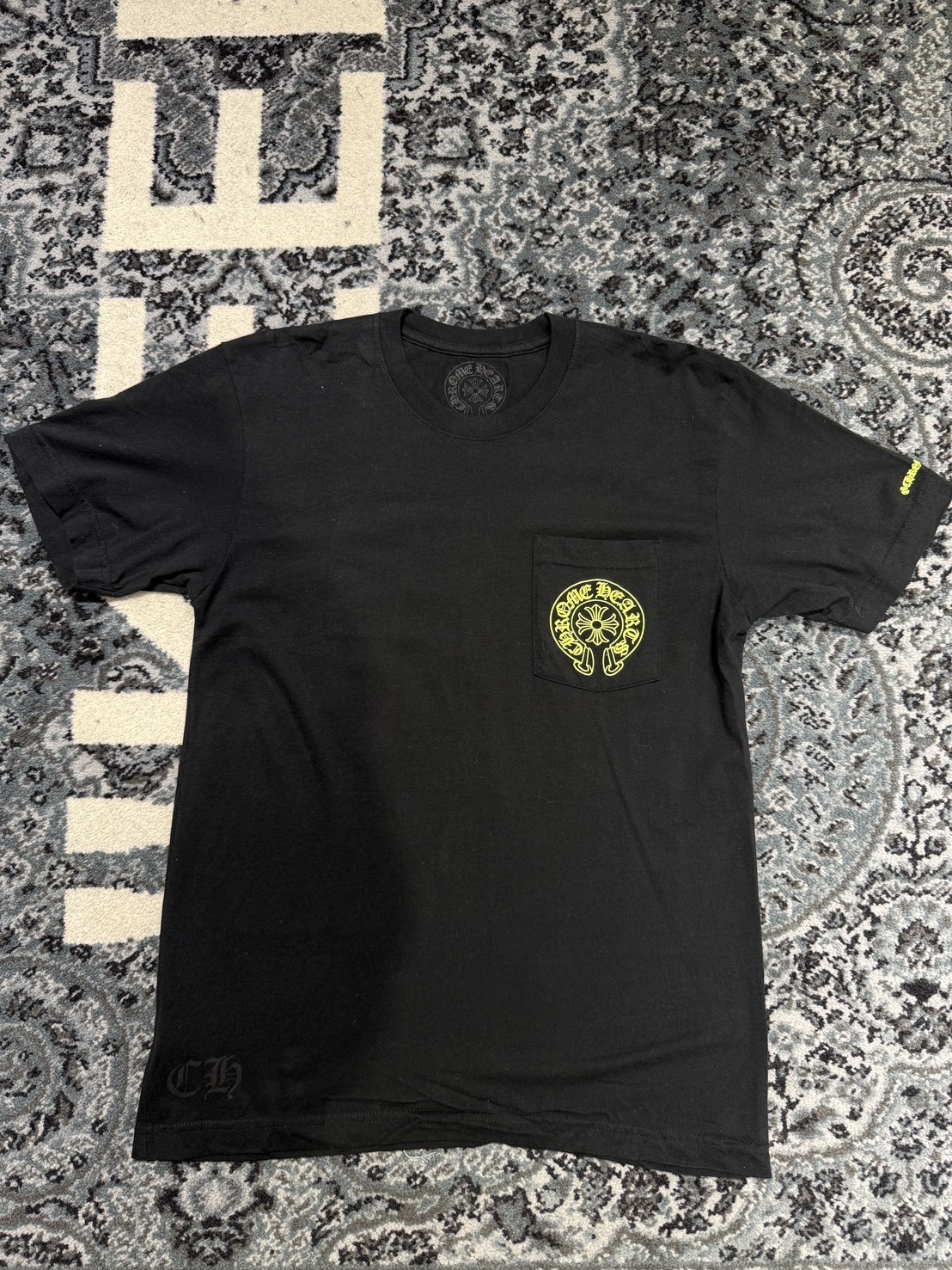 Chrome Hearts 克羅心 經典馬蹄 限量螢光色系黑黃 短袖