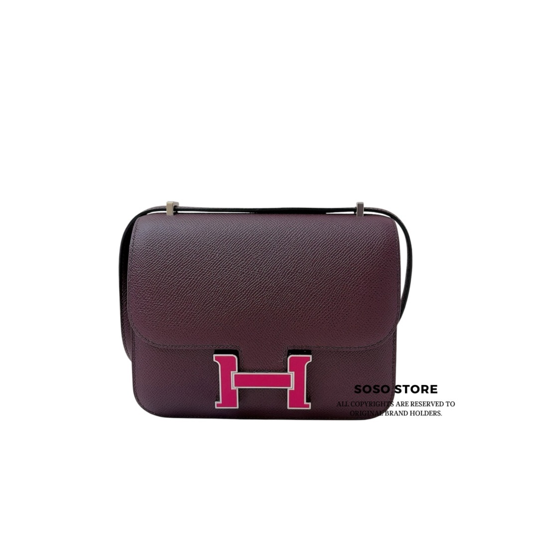 Hermes Mini Constance - Rouge Sellier / SHW