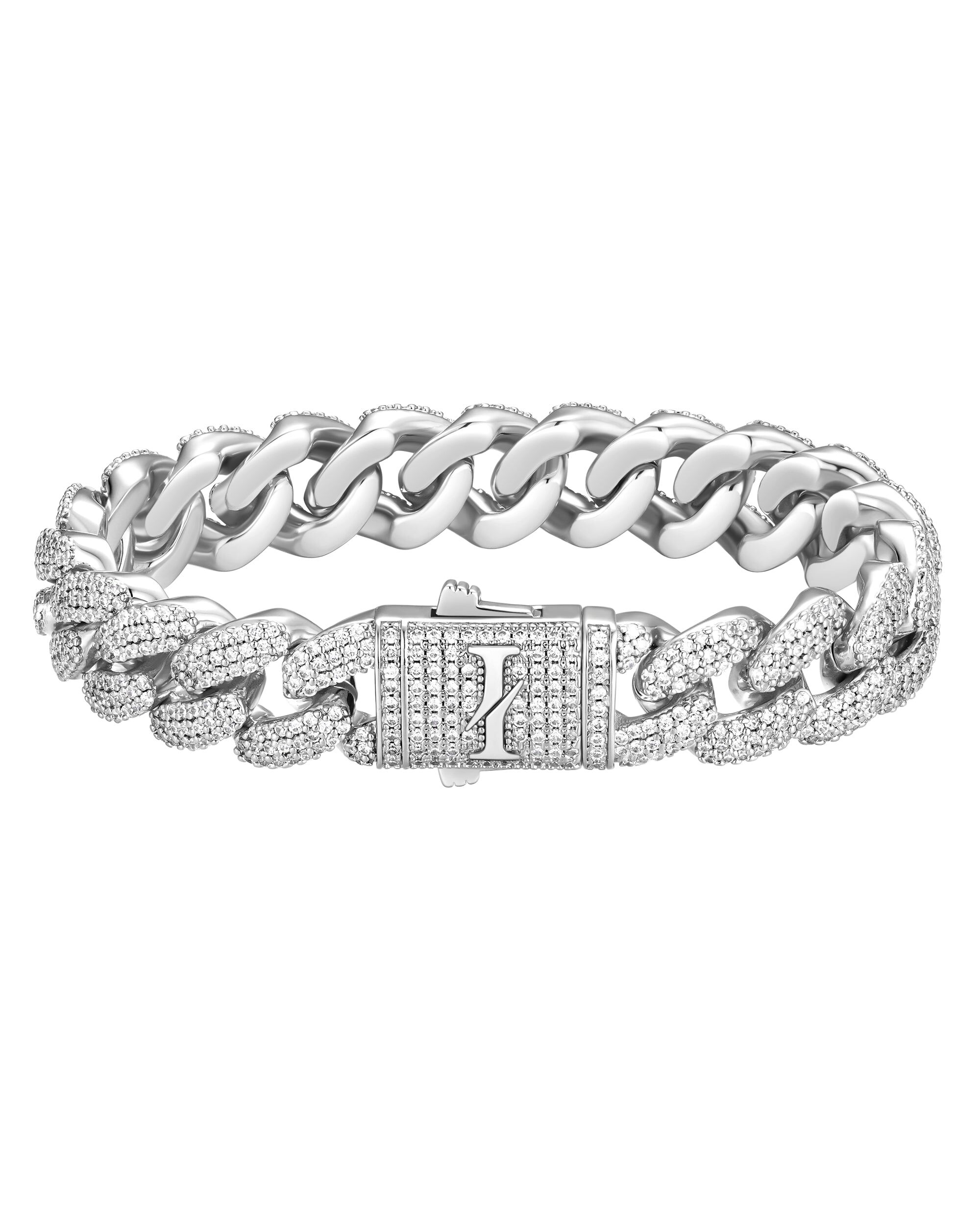Iceman Society｜ICEMAN - 12mm 古巴手鍊 (White Gold)