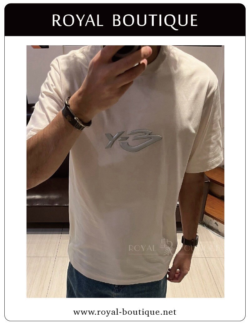 Y-3 胸口立體燙銀LOGO短T