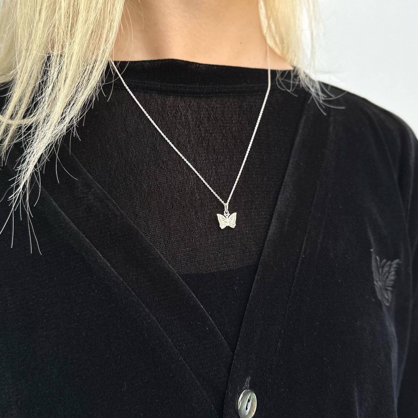 <熱門補貨🦋>NEEDLES Pendant Plate 蝴蝶 項鍊 金/銀