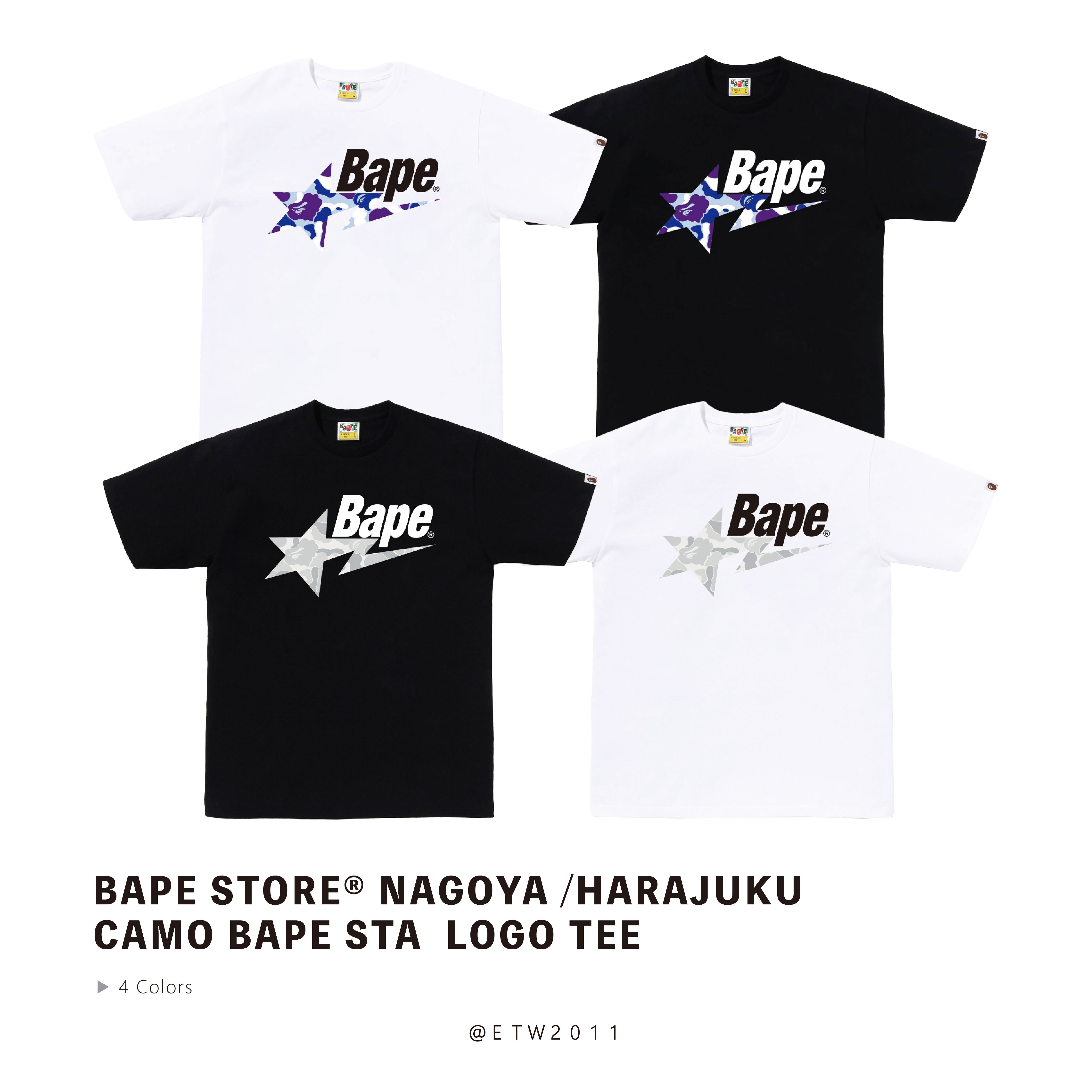 ☆ETW☆【EASY TO WEAR】BAPE STORE®︎ 名古屋市 原宿 CAMO STA LOGO TEE 日本 城市限定 短T 猿人