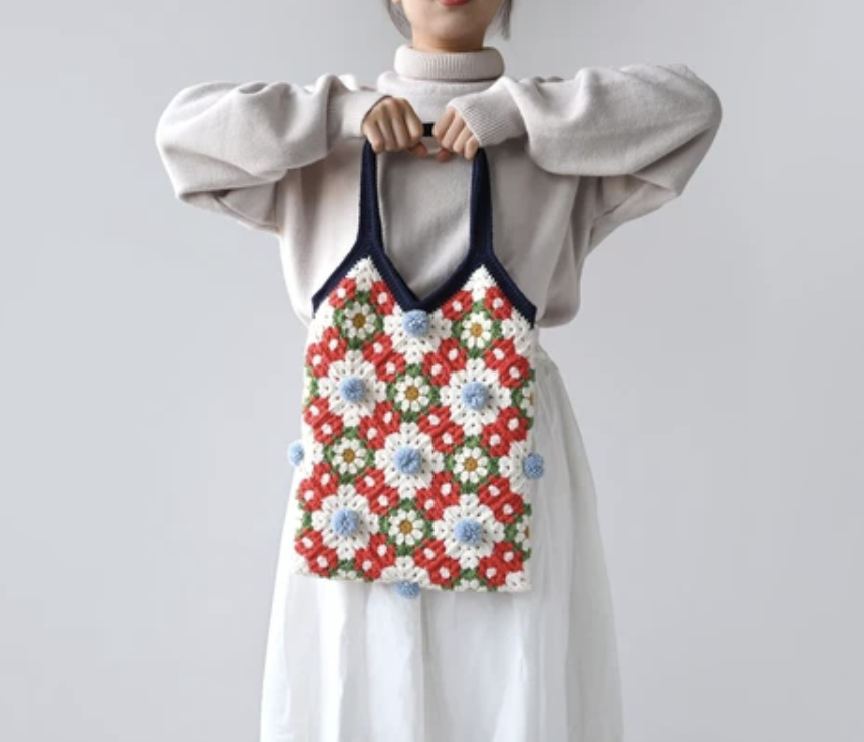 ! Pre-order ! 花 磚 圖 案 Tote bag 材 料 包