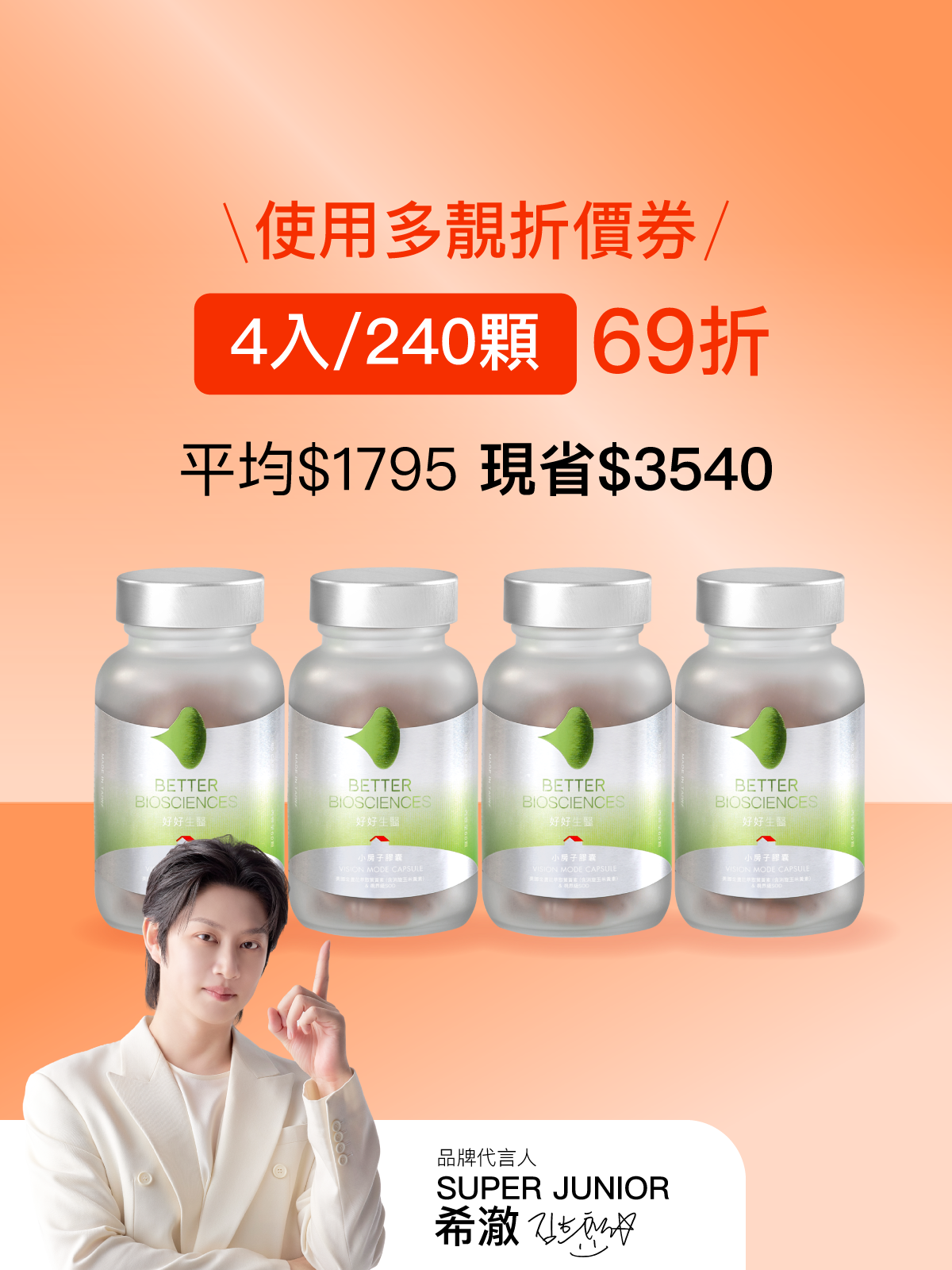 Vision Mode Capsule 50 mg OptiLut 4 Bottles