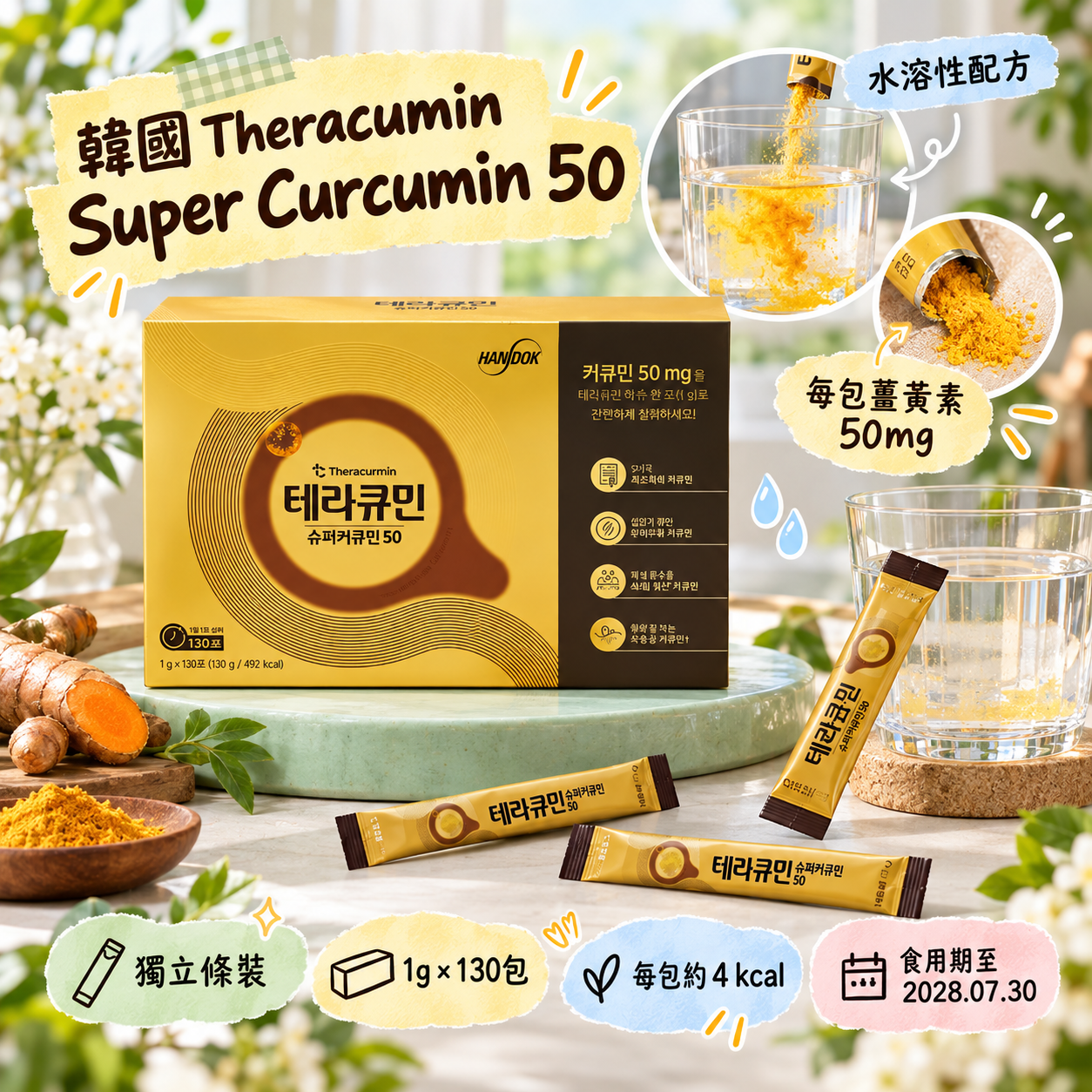 【直播】LX100318 韓國 Theracumin｜Super Curcumin 50 薑黃素 1g×130包