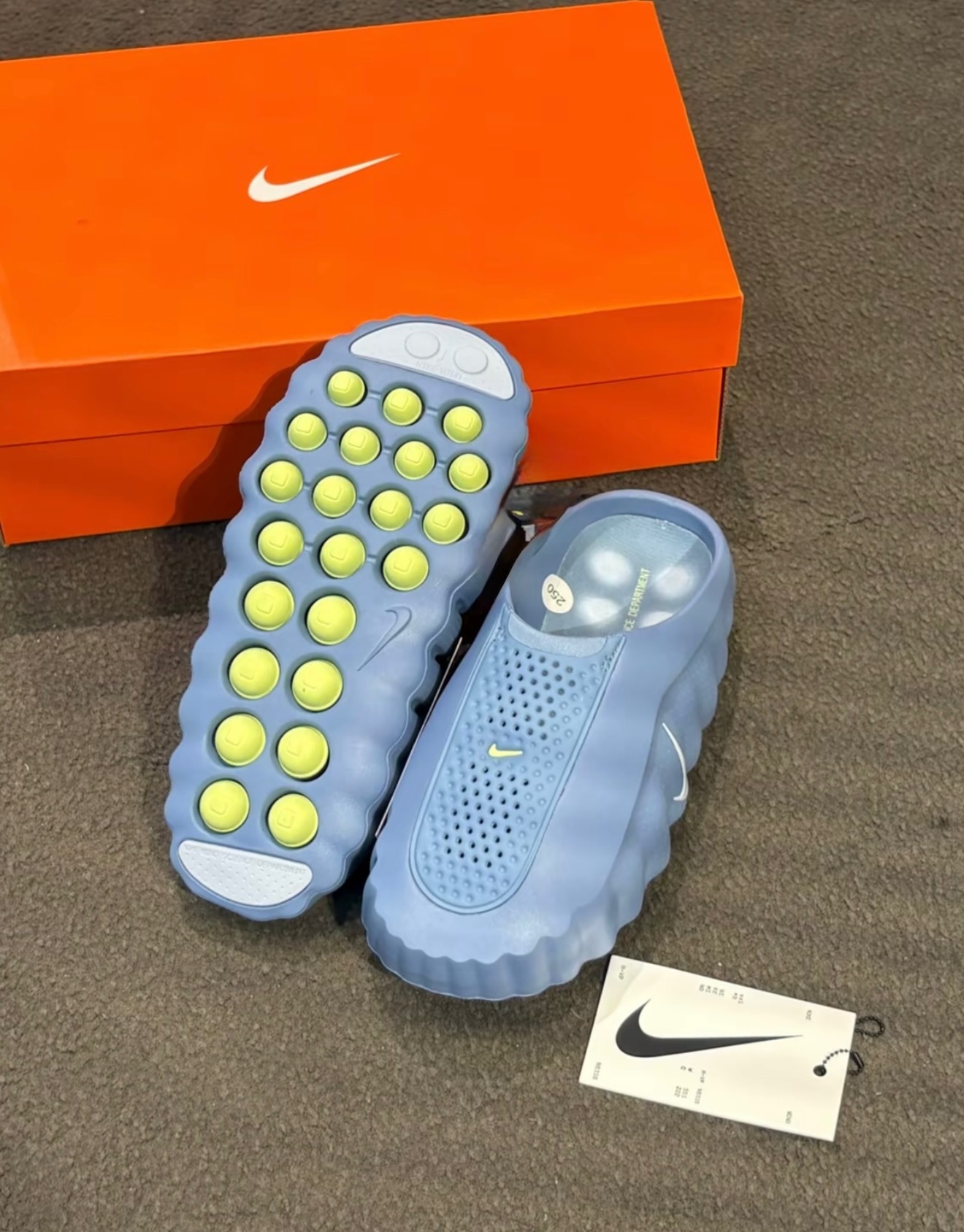 Nike Mind 001「Work Blue」賽前拖鞋 工裝藍 hq4307-401