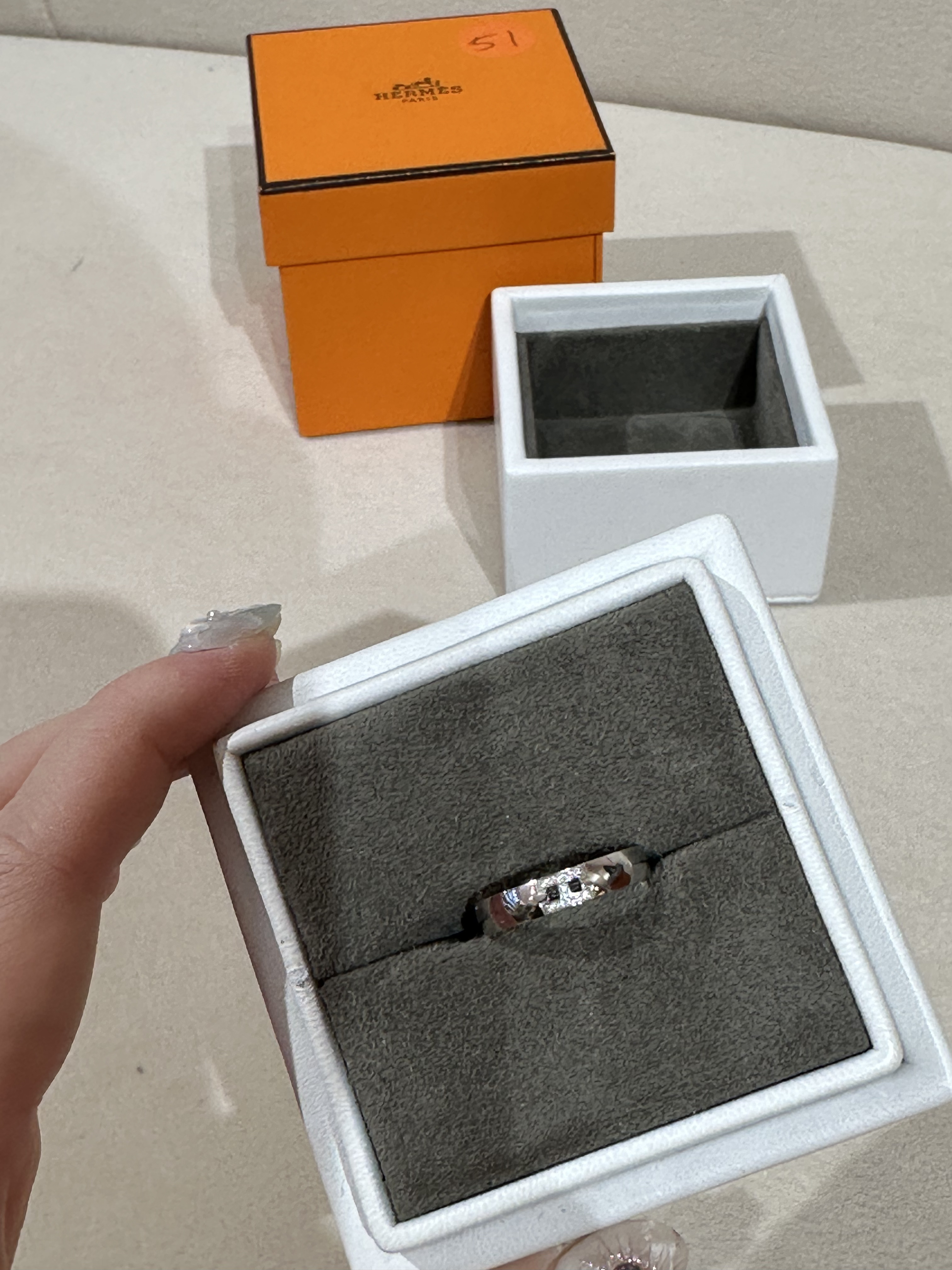 Hermès Ever Héraklès 18K 白金鑽石H 戒指🤍現貨