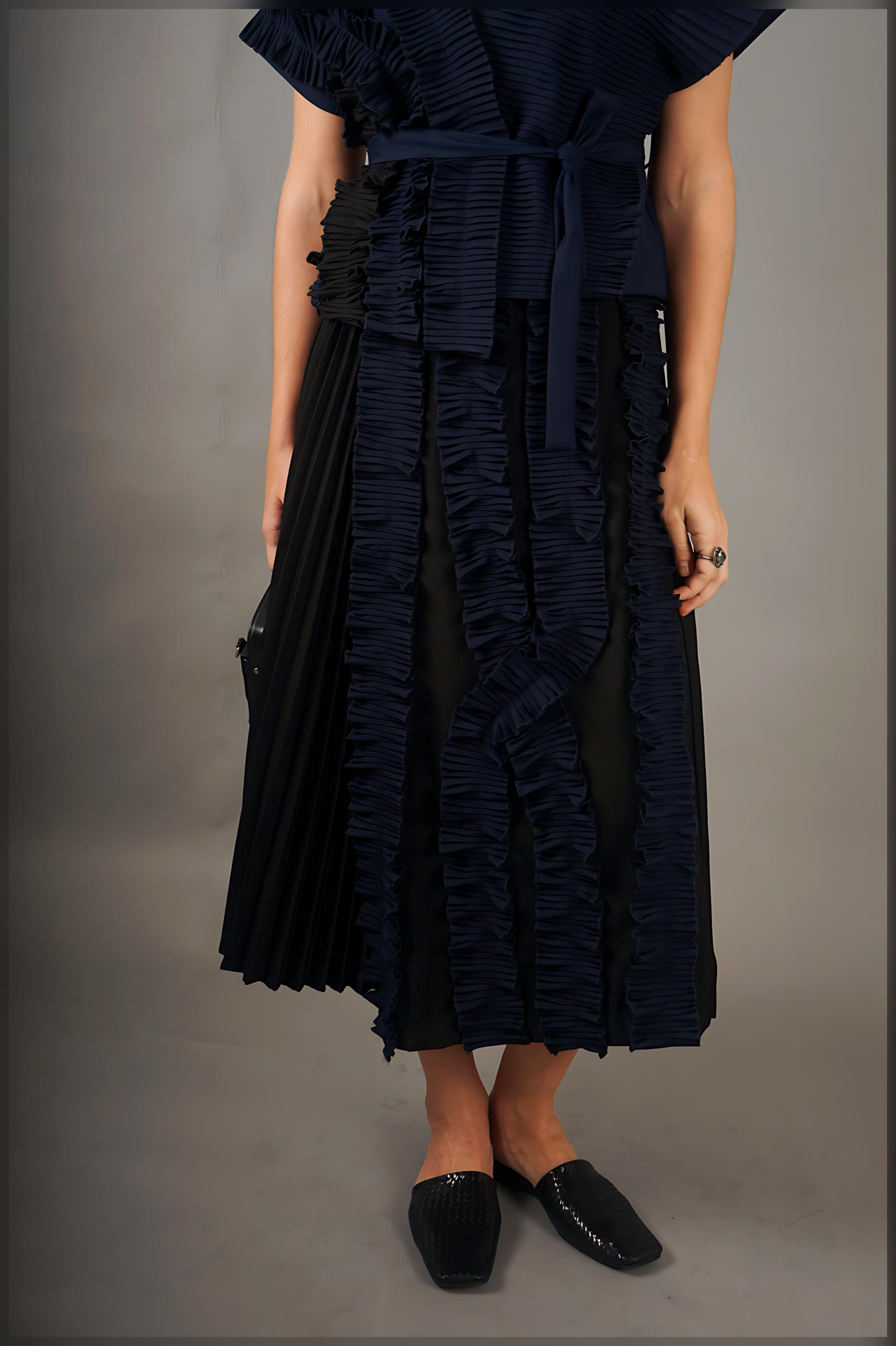 COLE COOL Mini pleat adjustable skirt