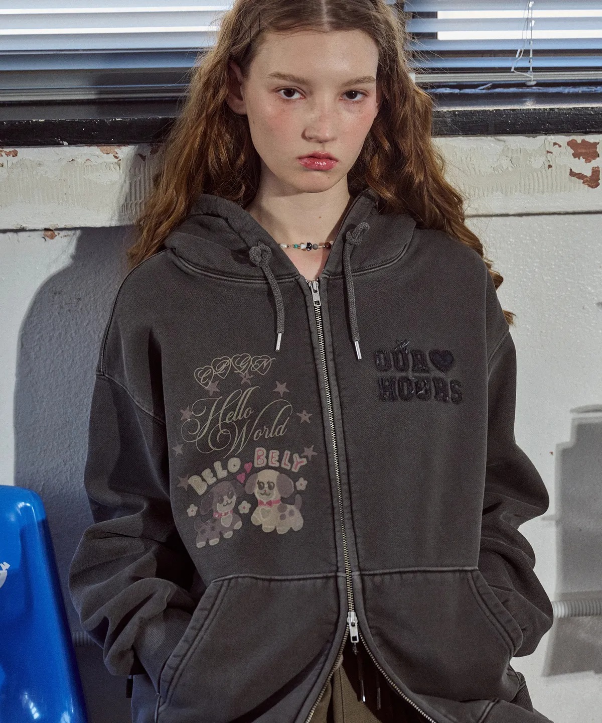 CPGN STUDIO Velobelli Pigment Hoodie Zip-up