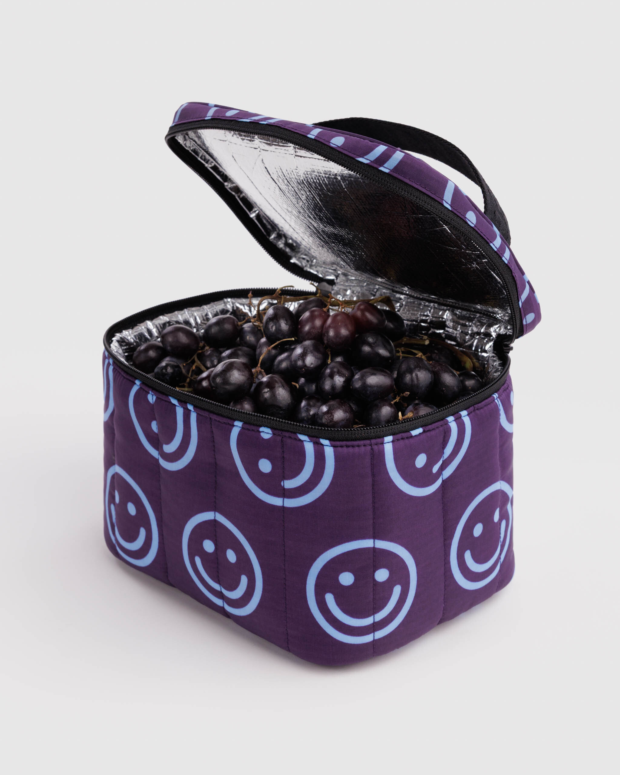 Puffy Lunch Bag - Indigo Happy｜BAGGU
