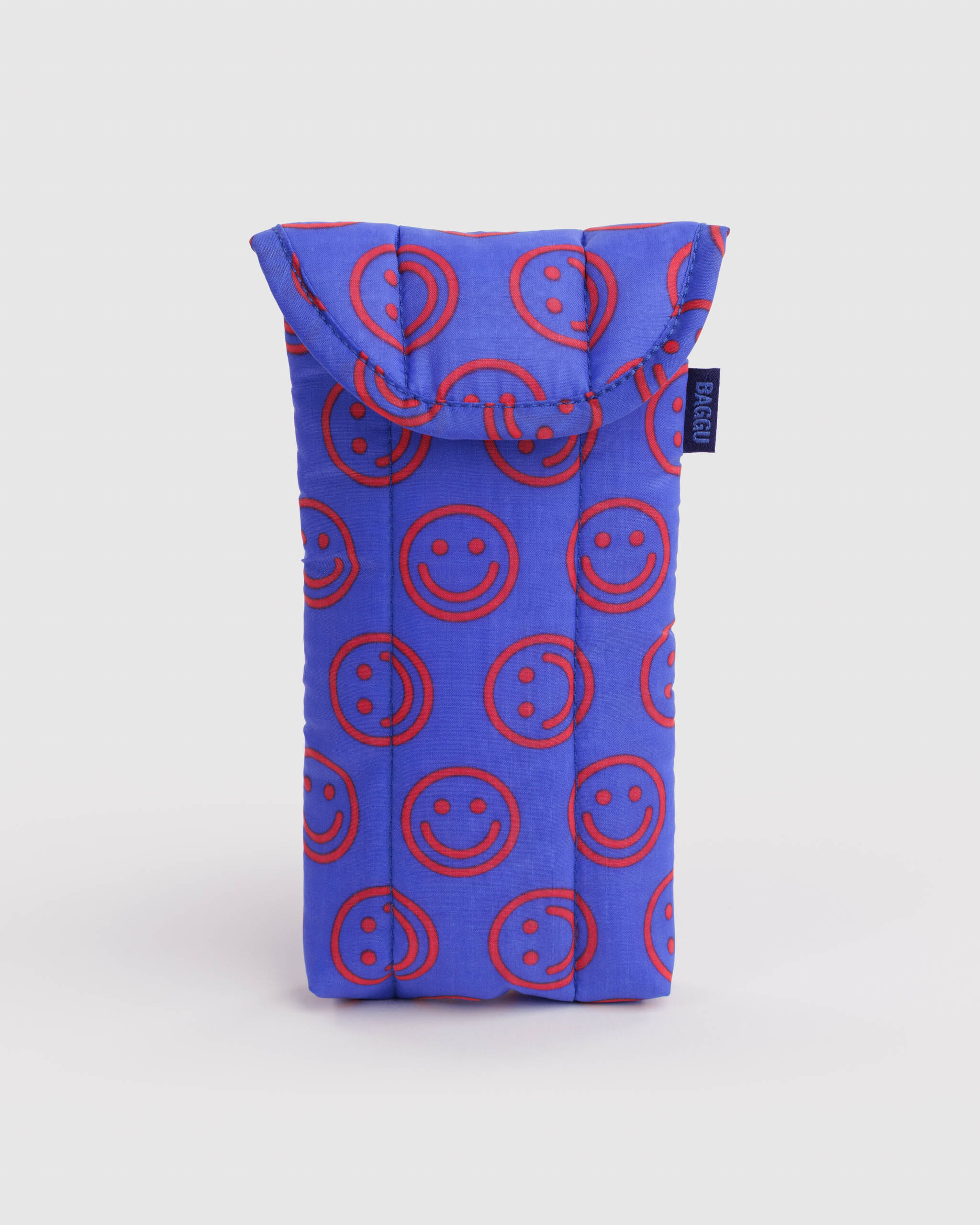 Puffy Glasses Sleeve - Mini Cobalt Happy｜BAGGU