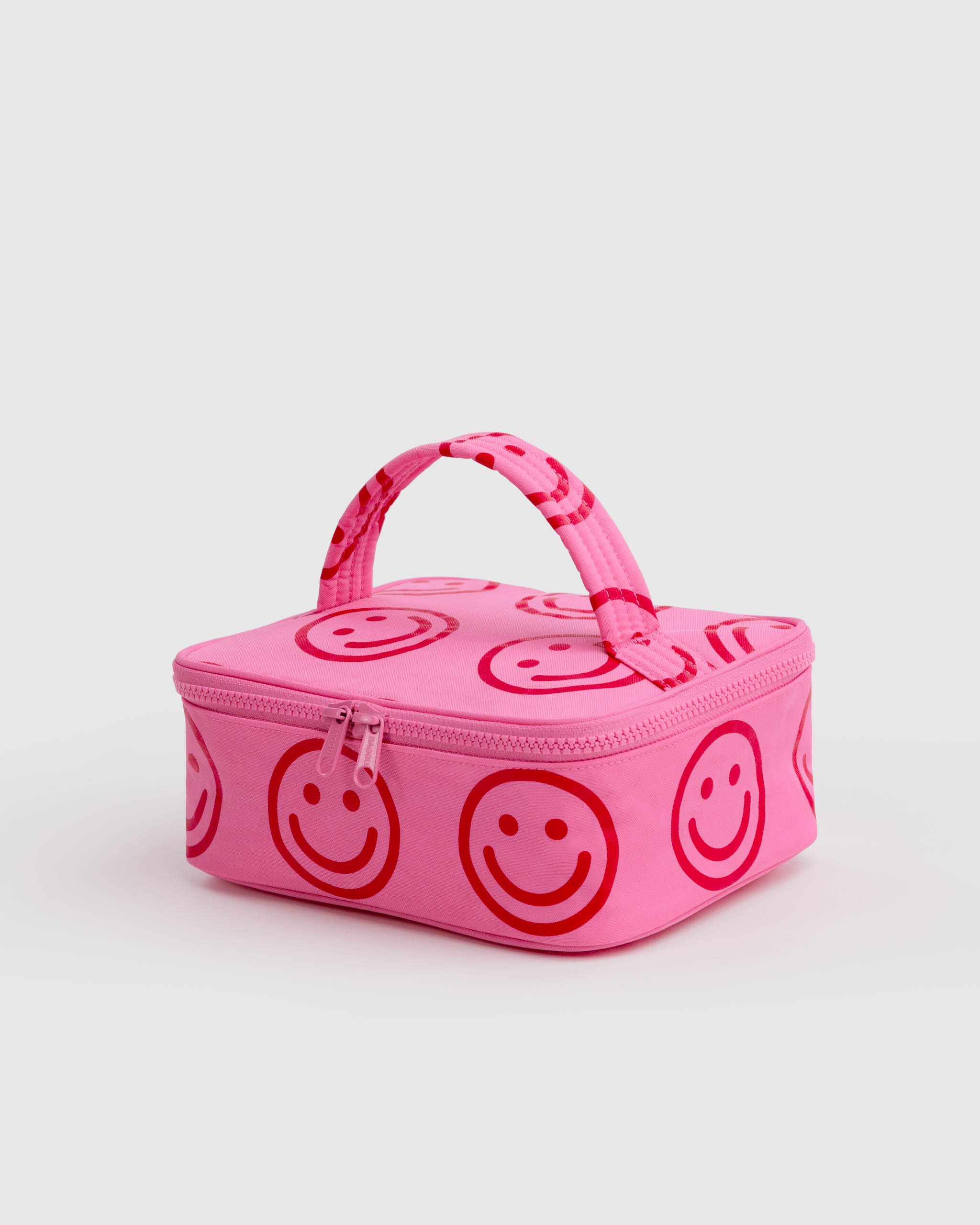 Small Cosmetic Case - Azalea Pink Happy｜BAGGU