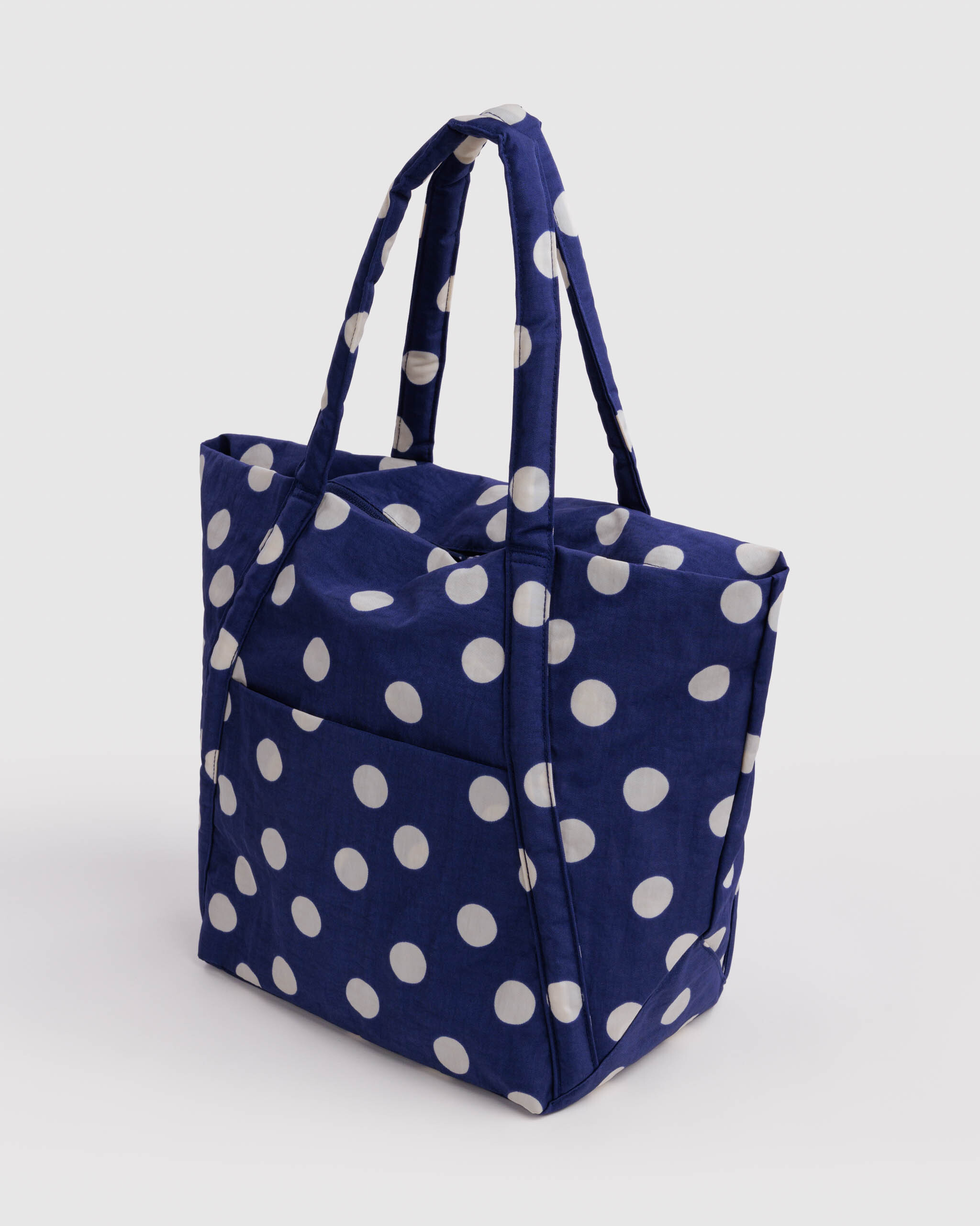 Cloud Bag - Navy and Cream Polka Dot｜BAGGU