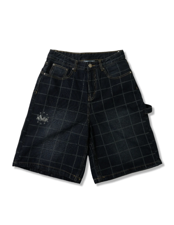 （現貨）越南品牌 HADES WEBBY CANVAS 格紋設計 七分牛仔褲 HWCS0001
