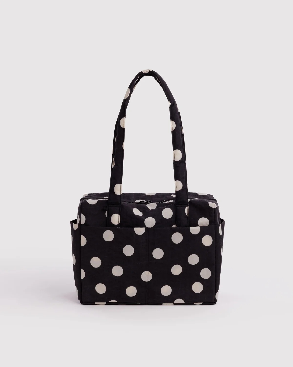Everyday Cloud Bag - Black and Cream Polka Dot｜BAGGU