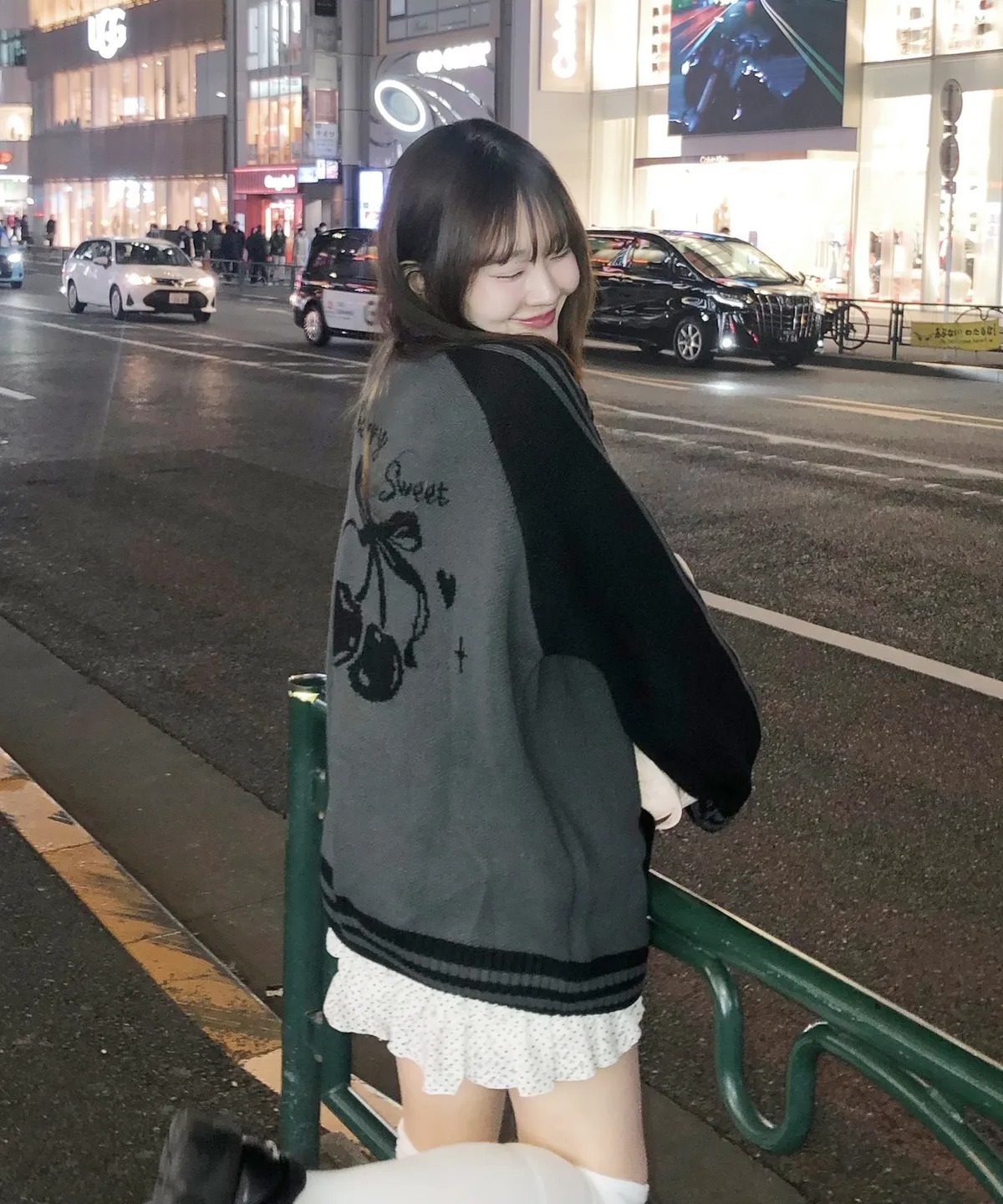 CPGN STUDIO Sweet Cherry Knit Zip-Up