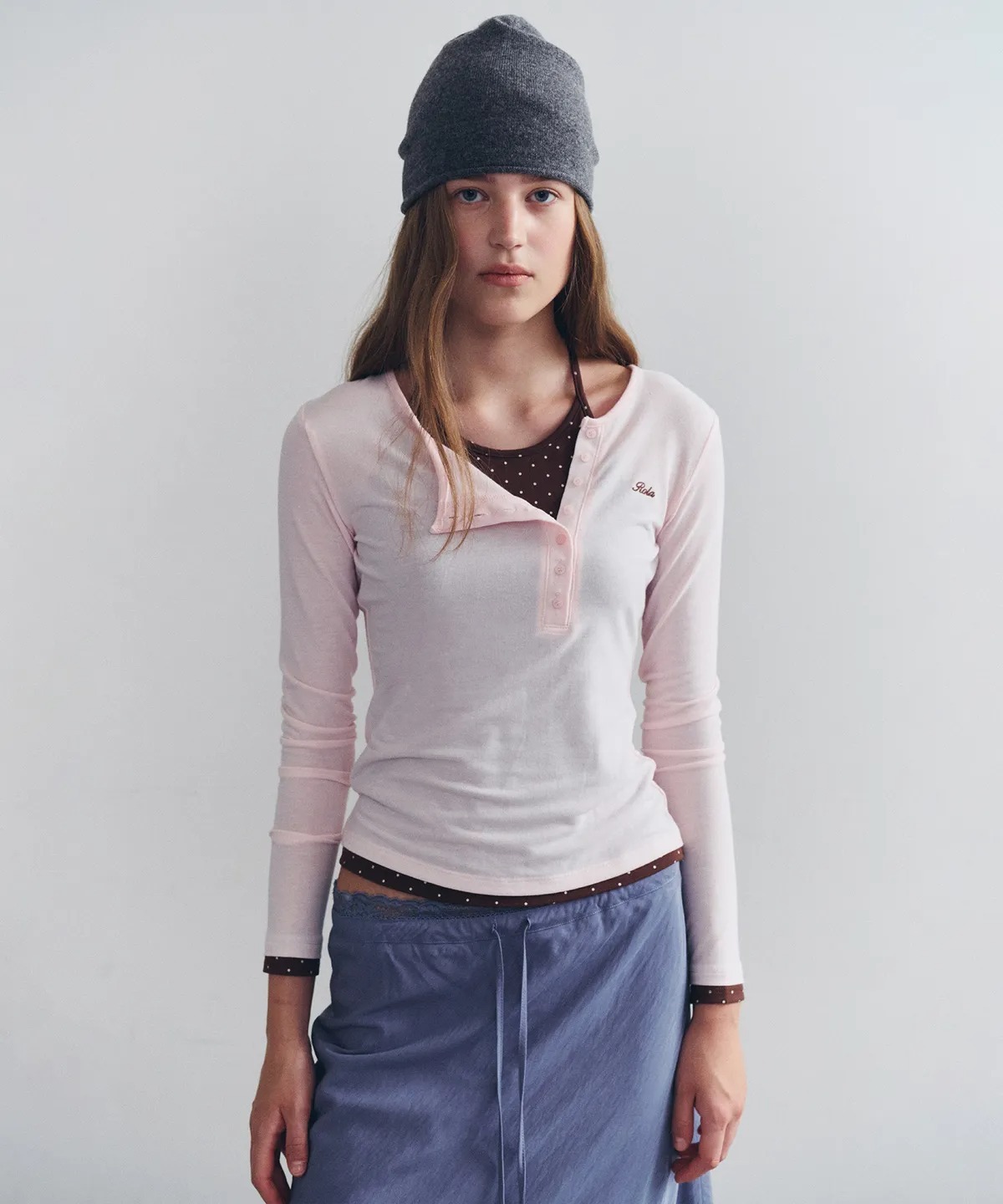 ROLAROLA HALTER LAYERED LONG SLEEVE