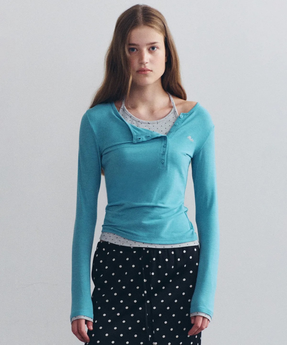 ROLAROLA HALTER LAYERED LONG SLEEVE