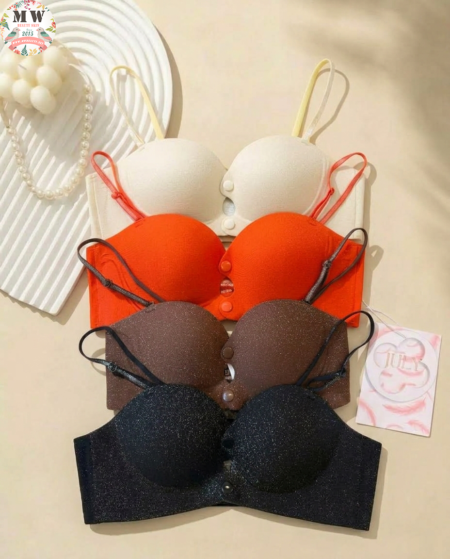 【台灣 JULY BRA】法式前扣細閃璀璨內衣|零壓無鋼圈 ‧ 方便前扣 (MW Beauty 直播限定優惠) [LG703]⁠