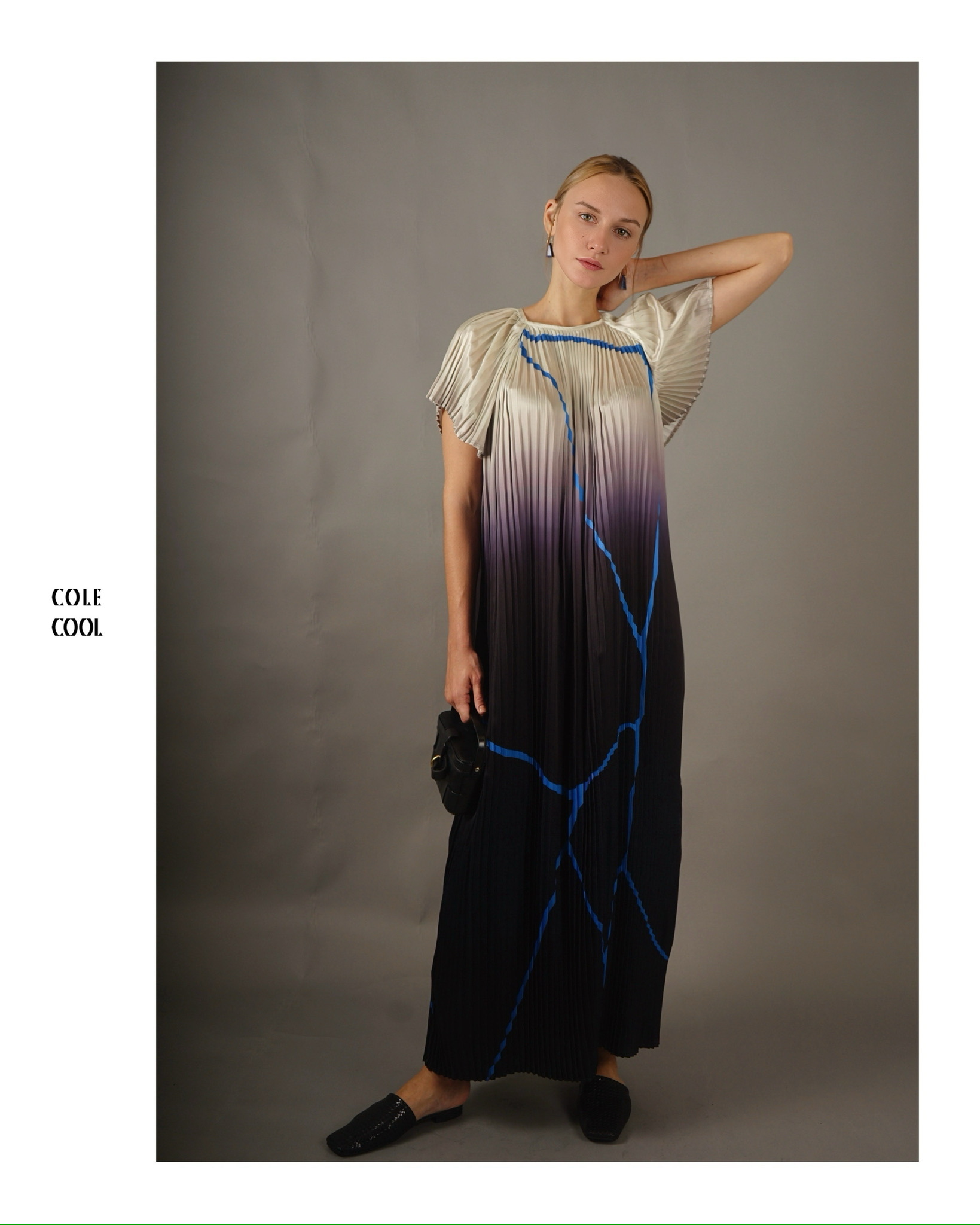 COLE COOL Kintu AOP Printed long dress（tailor made style)