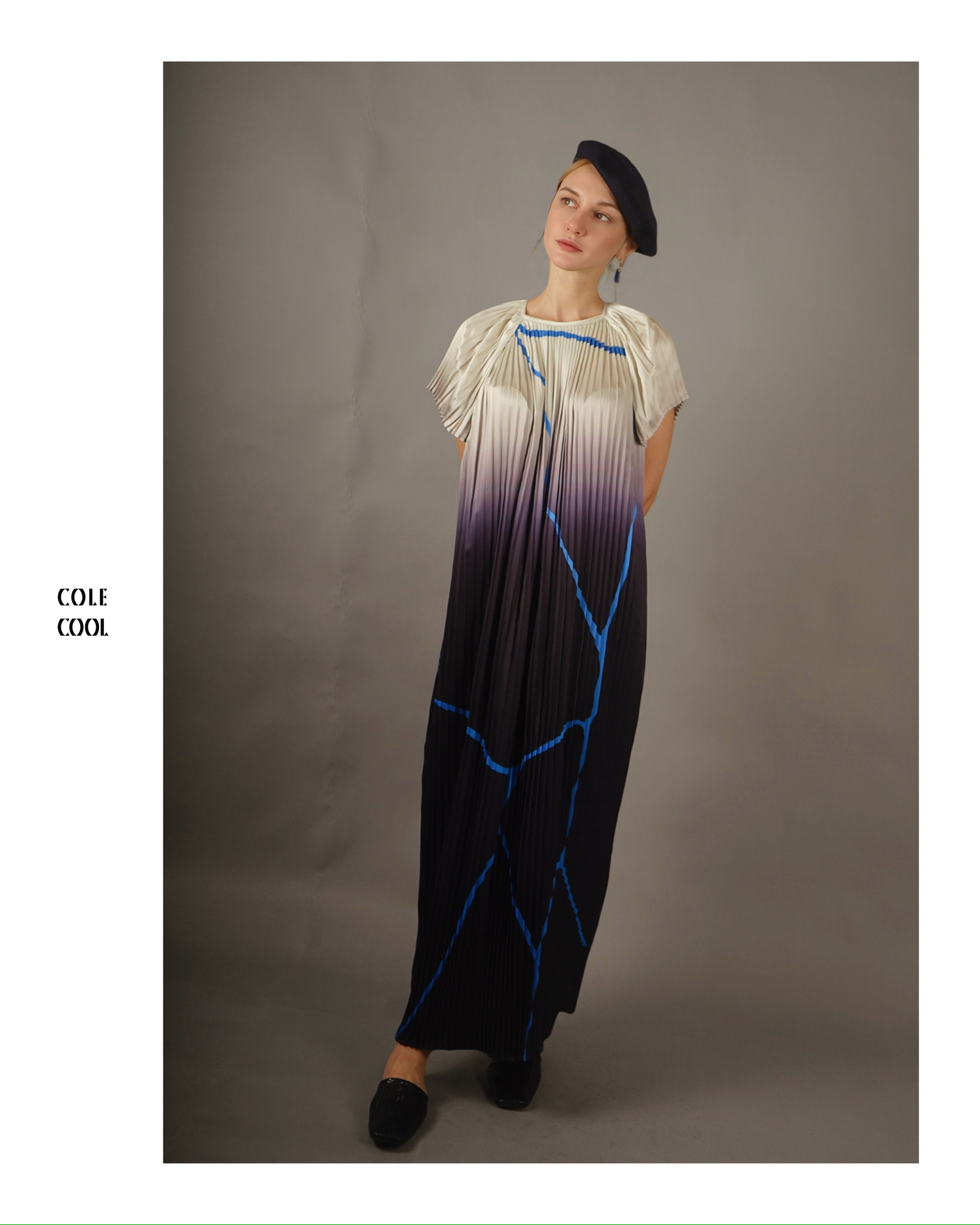 COLE COOL Kintu AOP Printed long dress（tailor made style)