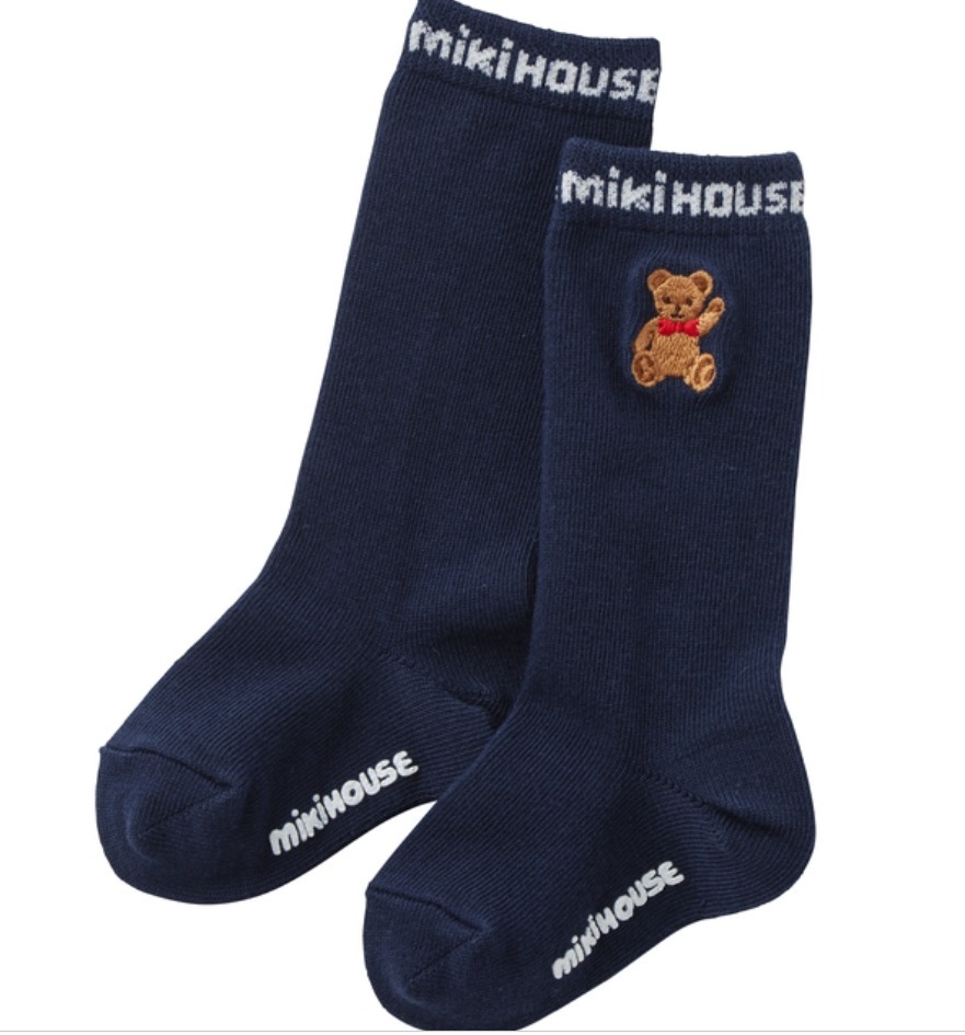 MIKIHOUSE裸色高筒長筒襪
