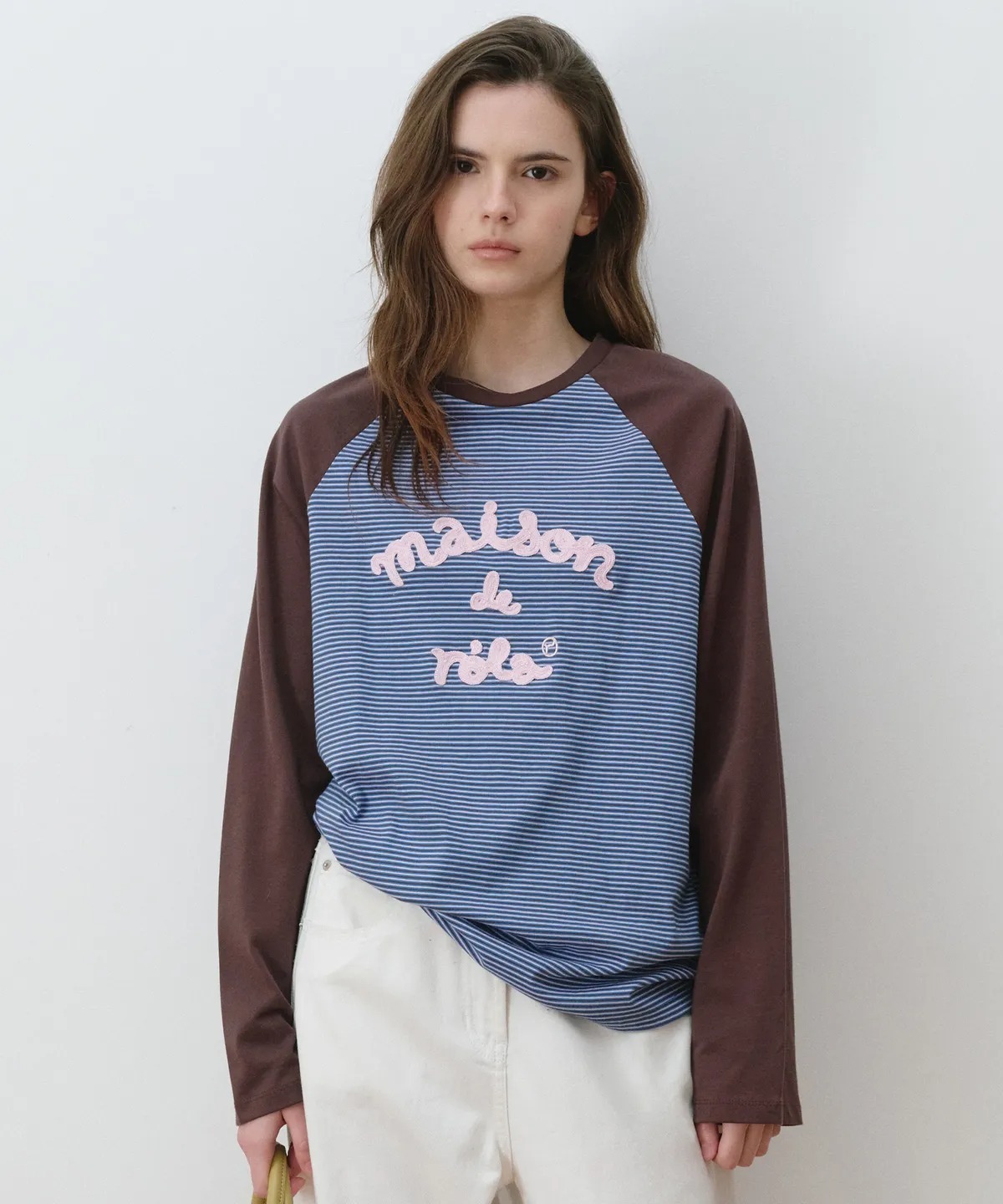 ROLAROLA MAISON DE ROLA EMBROIDERY STRIPE LONG SLEEVE
