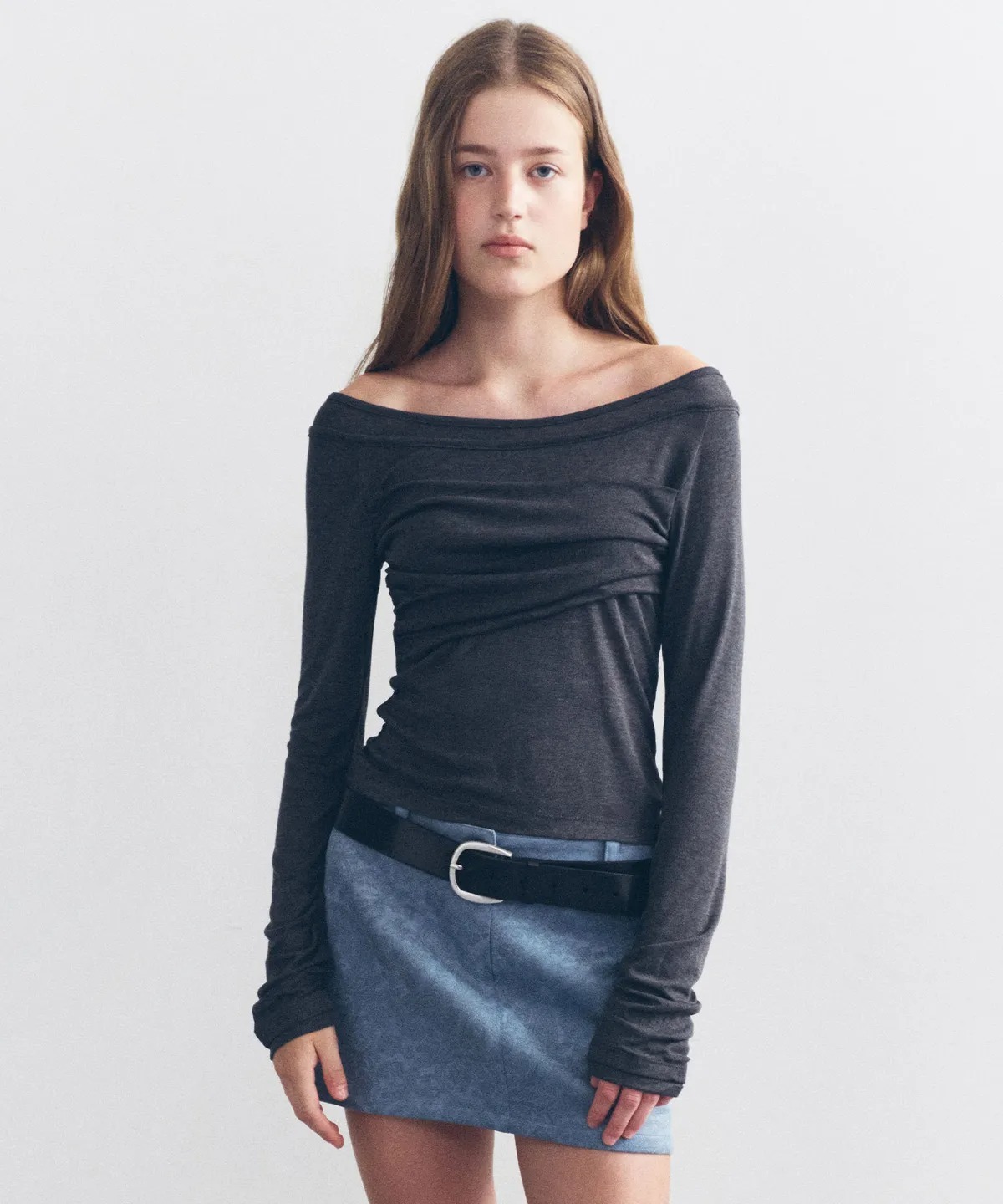 ROLAROLA DRAPING DETAIL T-SHIRTS