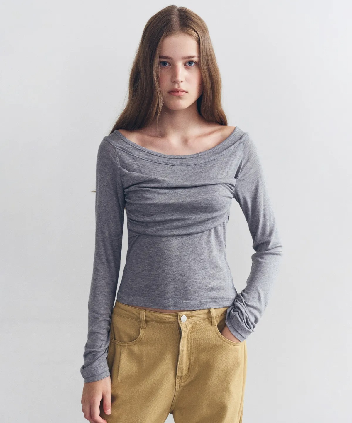 ROLAROLA DRAPING DETAIL T-SHIRTS