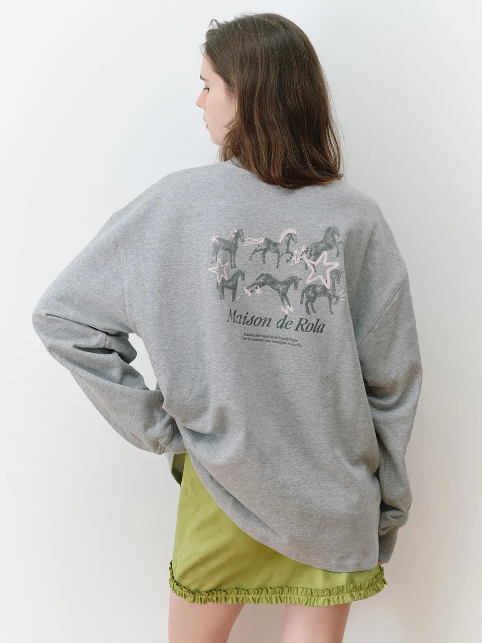 ROLAROLA BACK HORSE GRAPHIC SWEATSHIRT