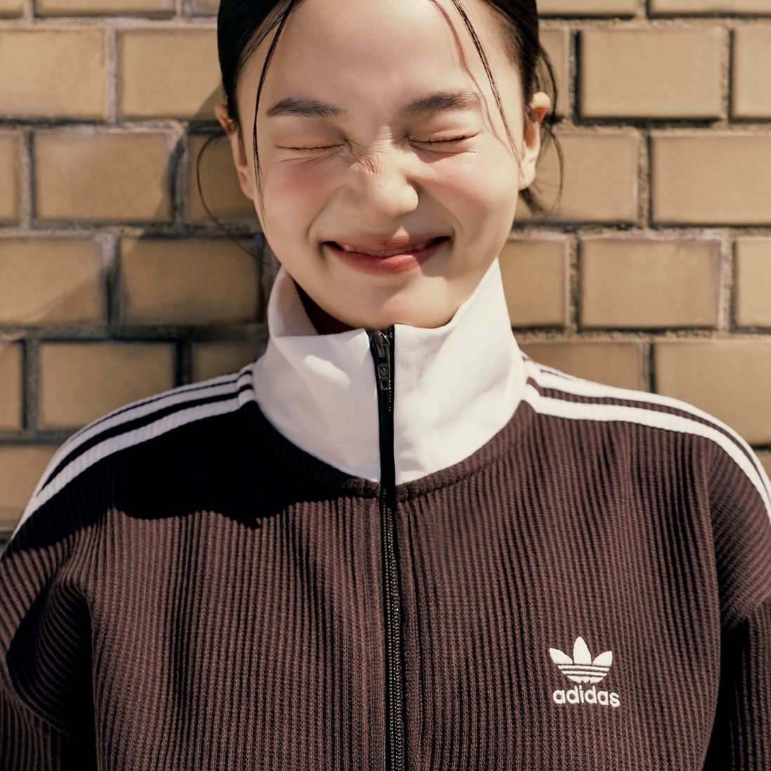 ADIDAS ORIGINALS WAFFLE CLASSIC 華夫格 咖啡 深棕 外套 奶油拼接 KQ6865