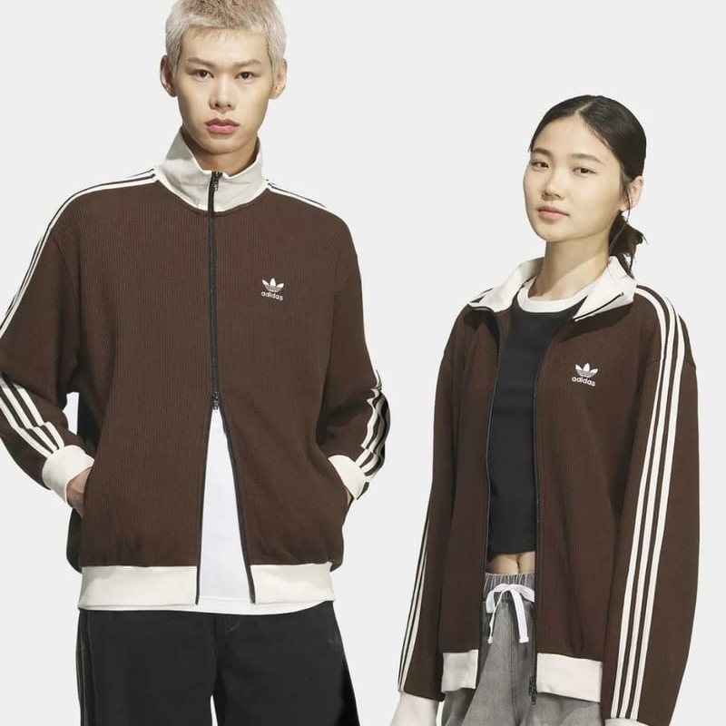 ADIDAS ORIGINALS WAFFLE CLASSIC 華夫格 咖啡 深棕 外套 奶油拼接 KQ6865