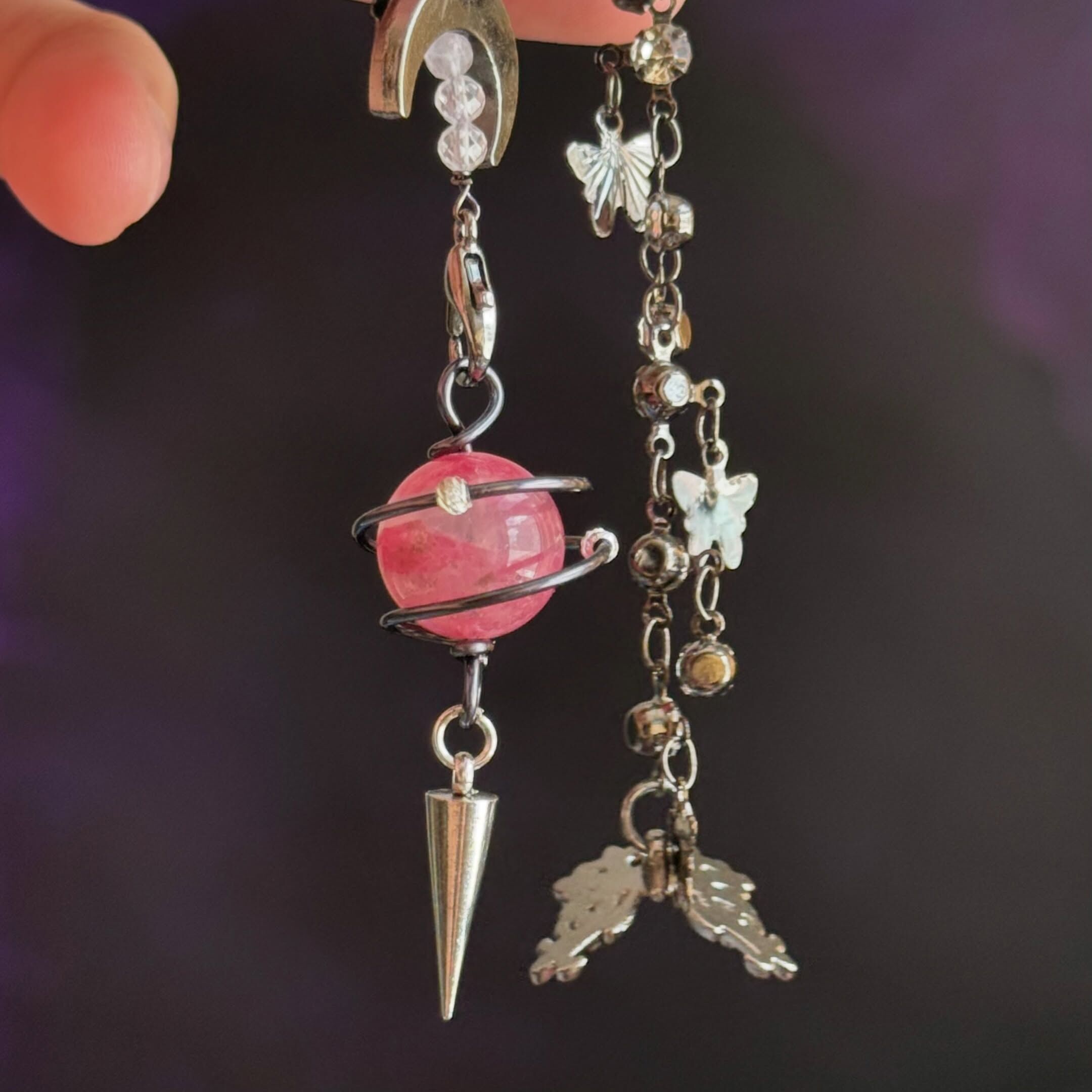 [原石] 櫻花雨薔薇輝石 水晶靈擺