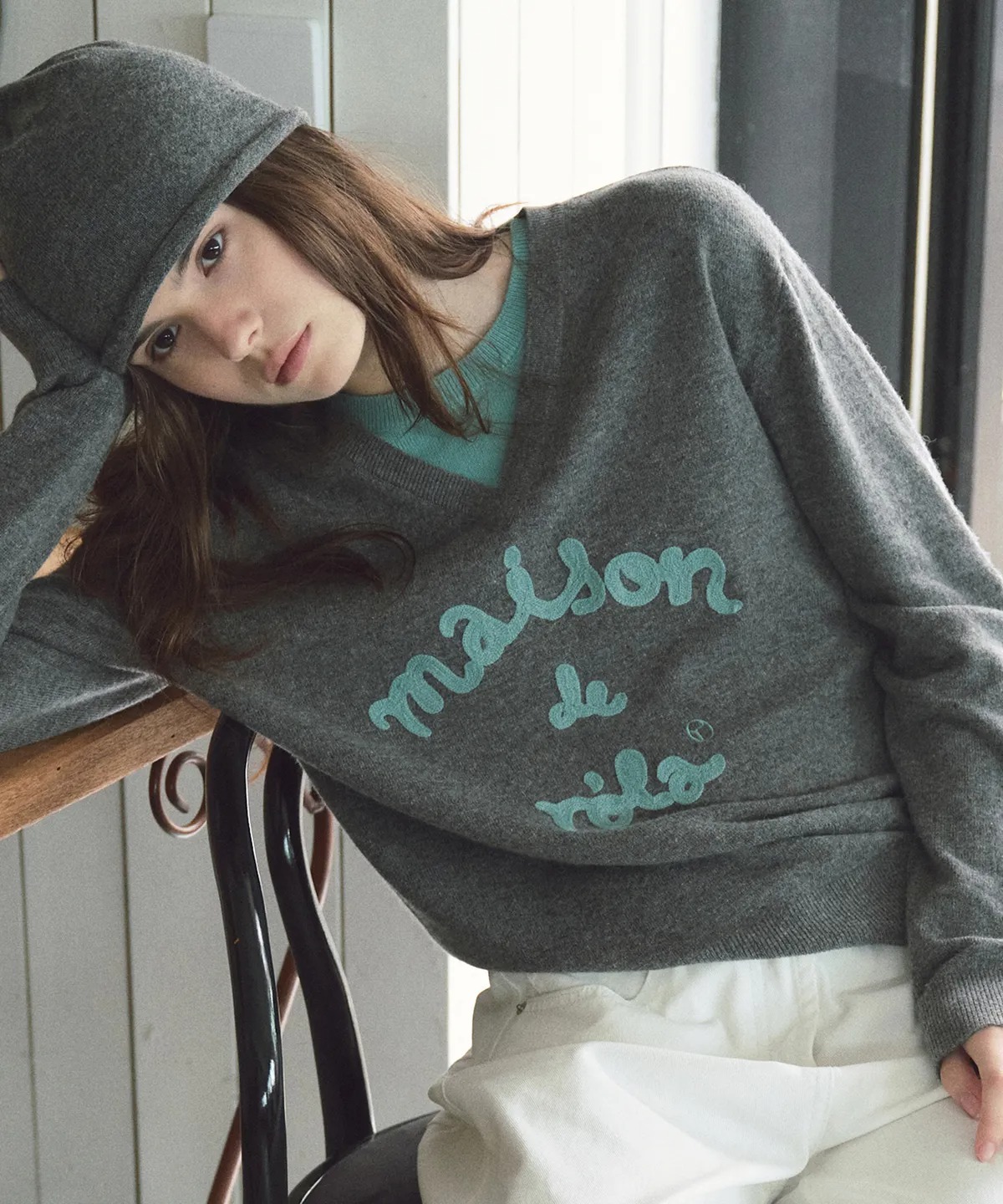 ROLAROLA MAISON DE ROLA EMBROIDERY LAYERED KNIT