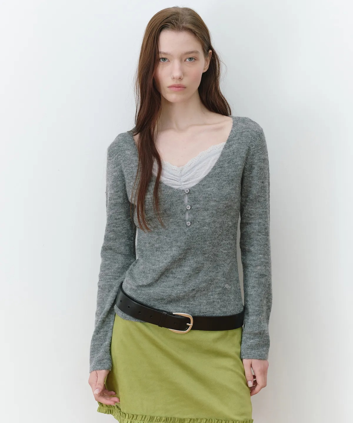 ROLAROLA LACE LAYERED SLIM KNIT