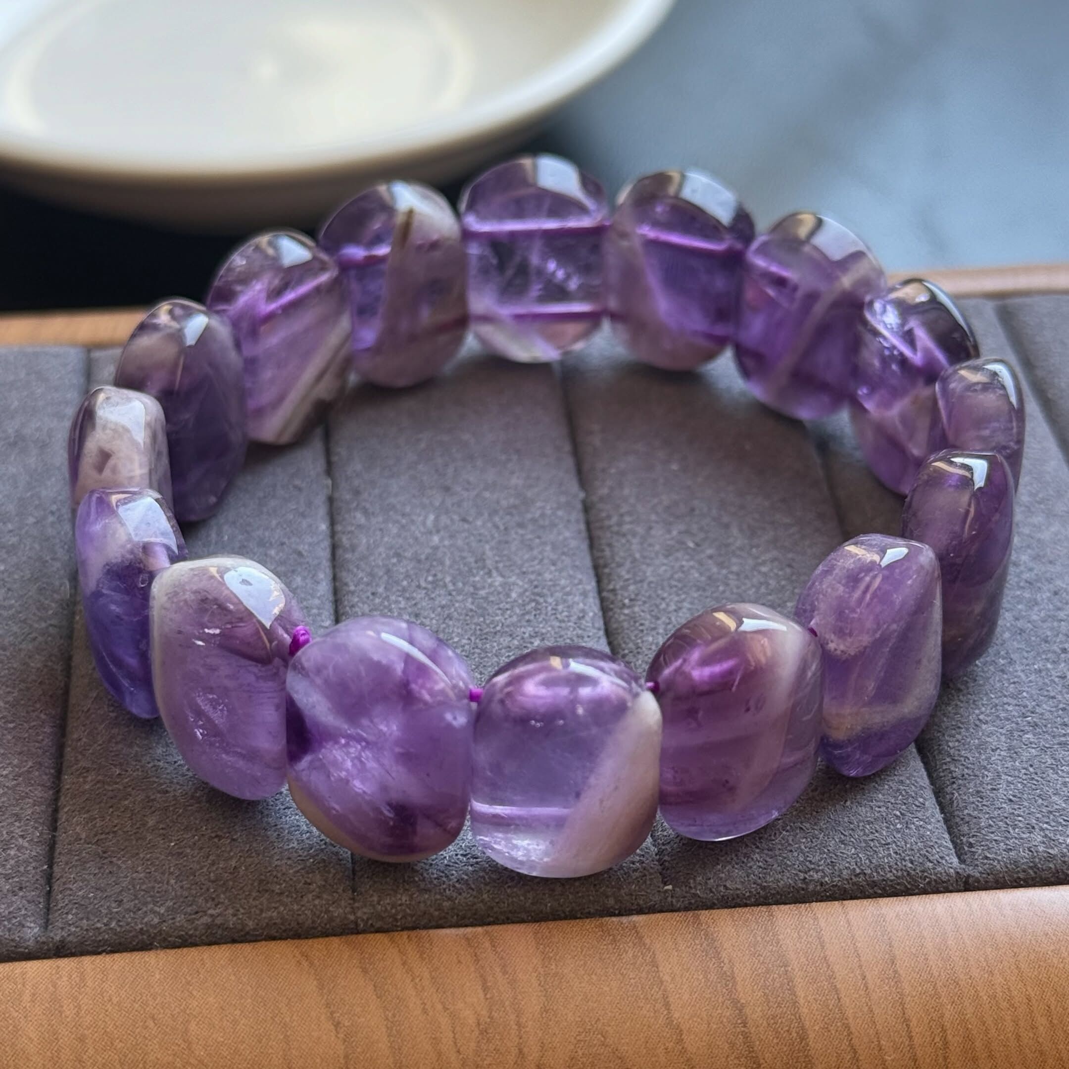 [原石] 紫水晶 水晶手排