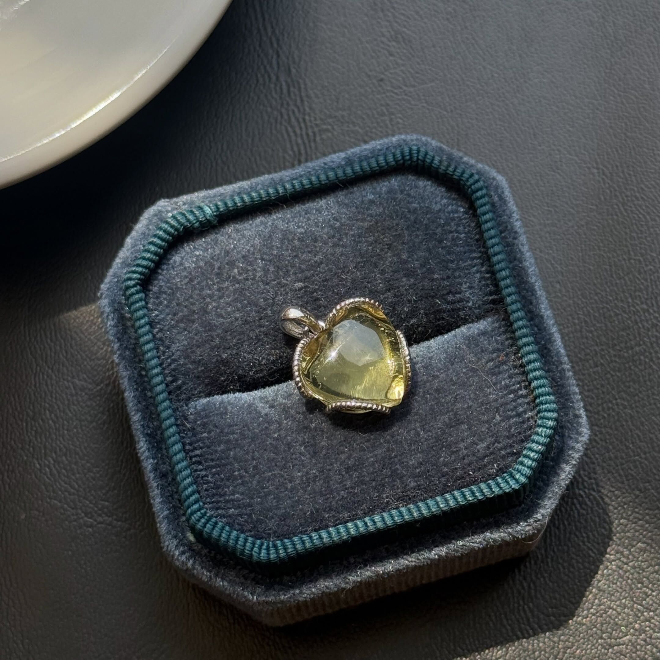 [原石] 黃水晶 925銀項鏈吊墜