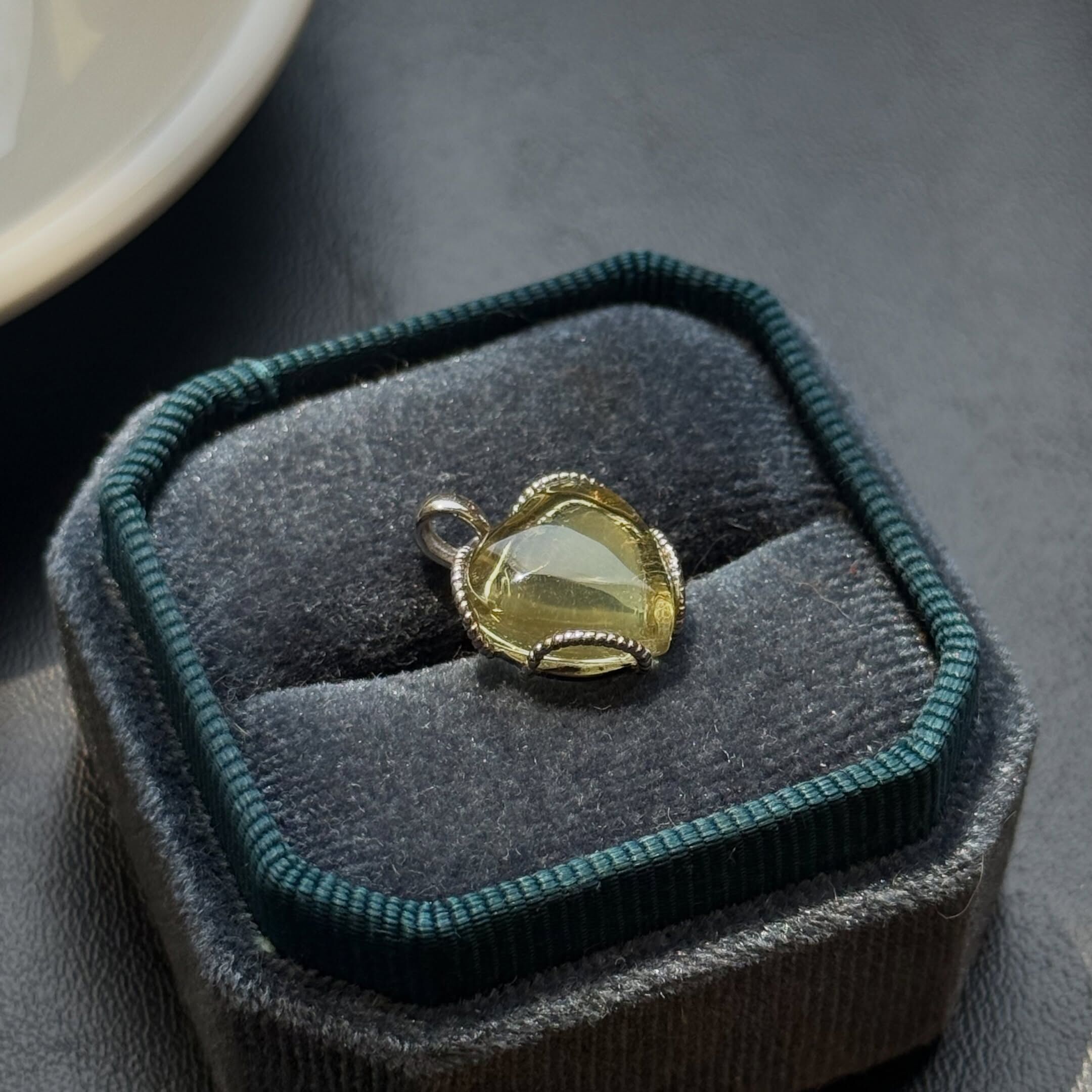 [原石] 黃水晶 925銀項鏈吊墜