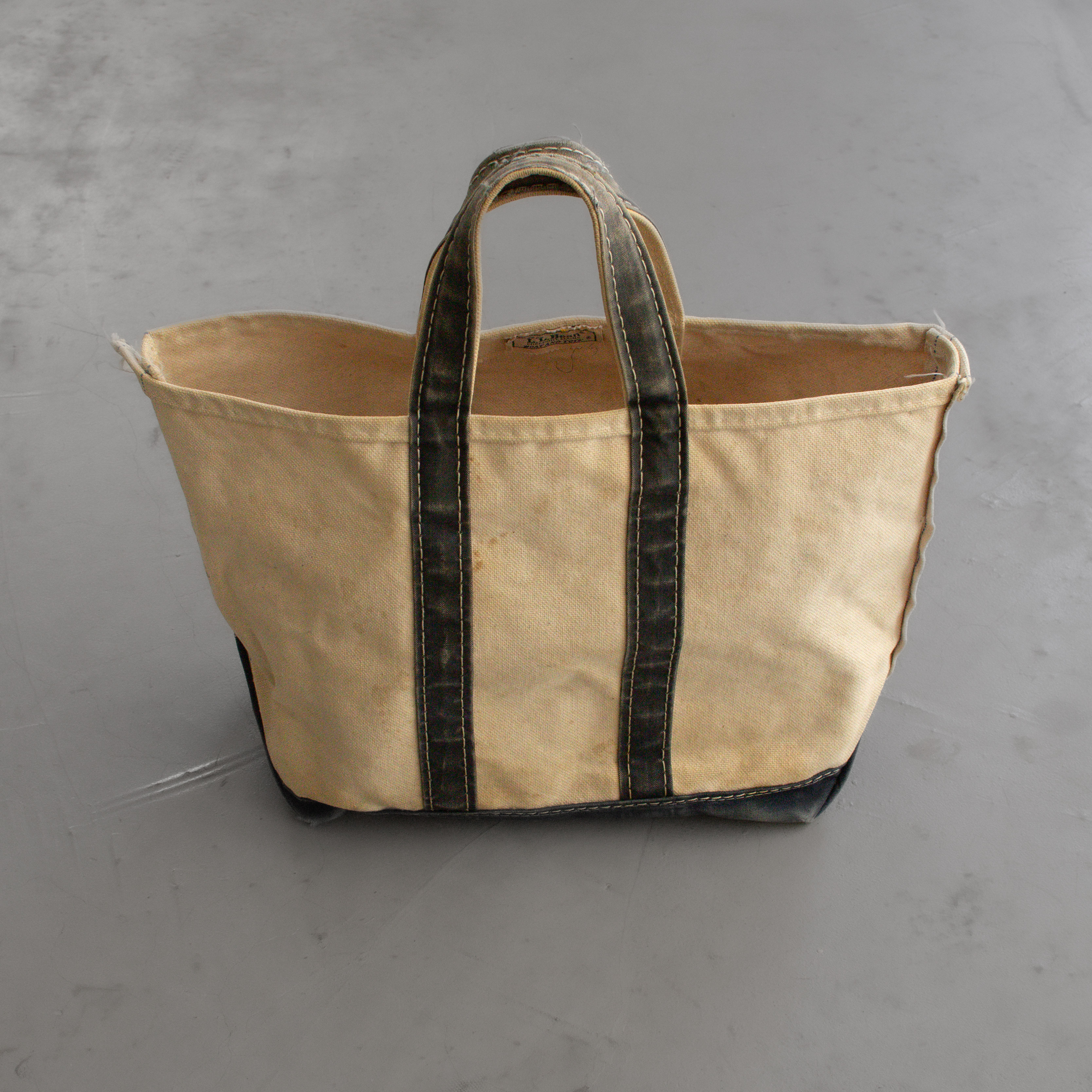 70-80S L.L.BEAN BOAT & TOTE BAG  美國製 藍白 帆布 手提 托特包