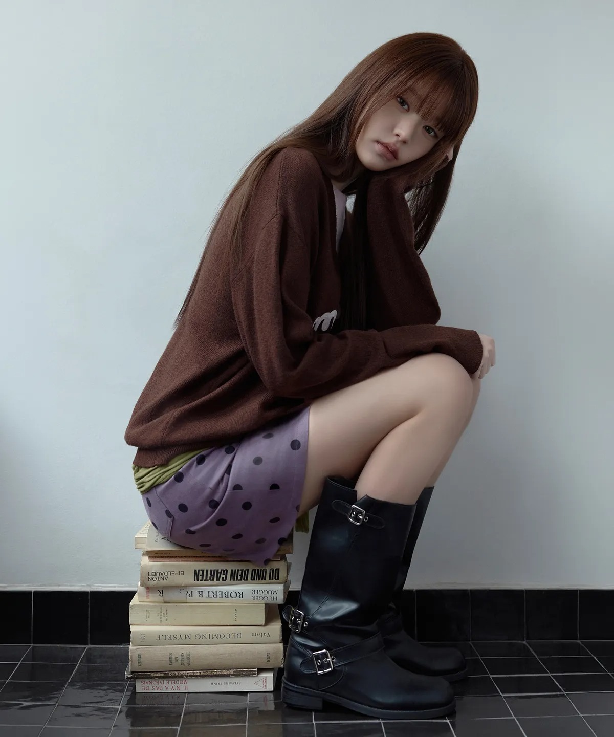 ROLAROLA DOT SUEDE MINI SKIRT