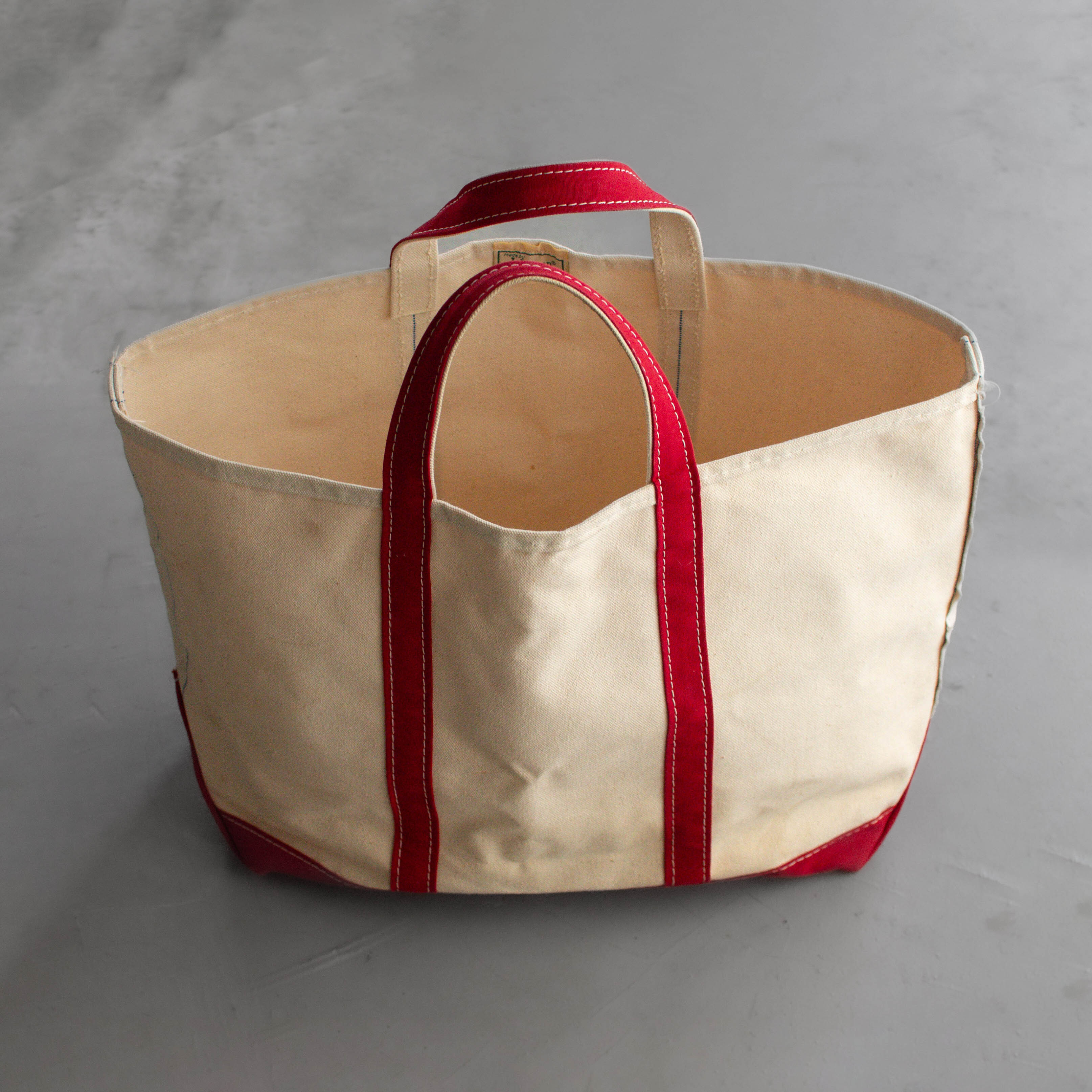 70-80S L.L.BEAN BOAT & TOTE BAG  美國製 紅白 帆布 手提 托特包