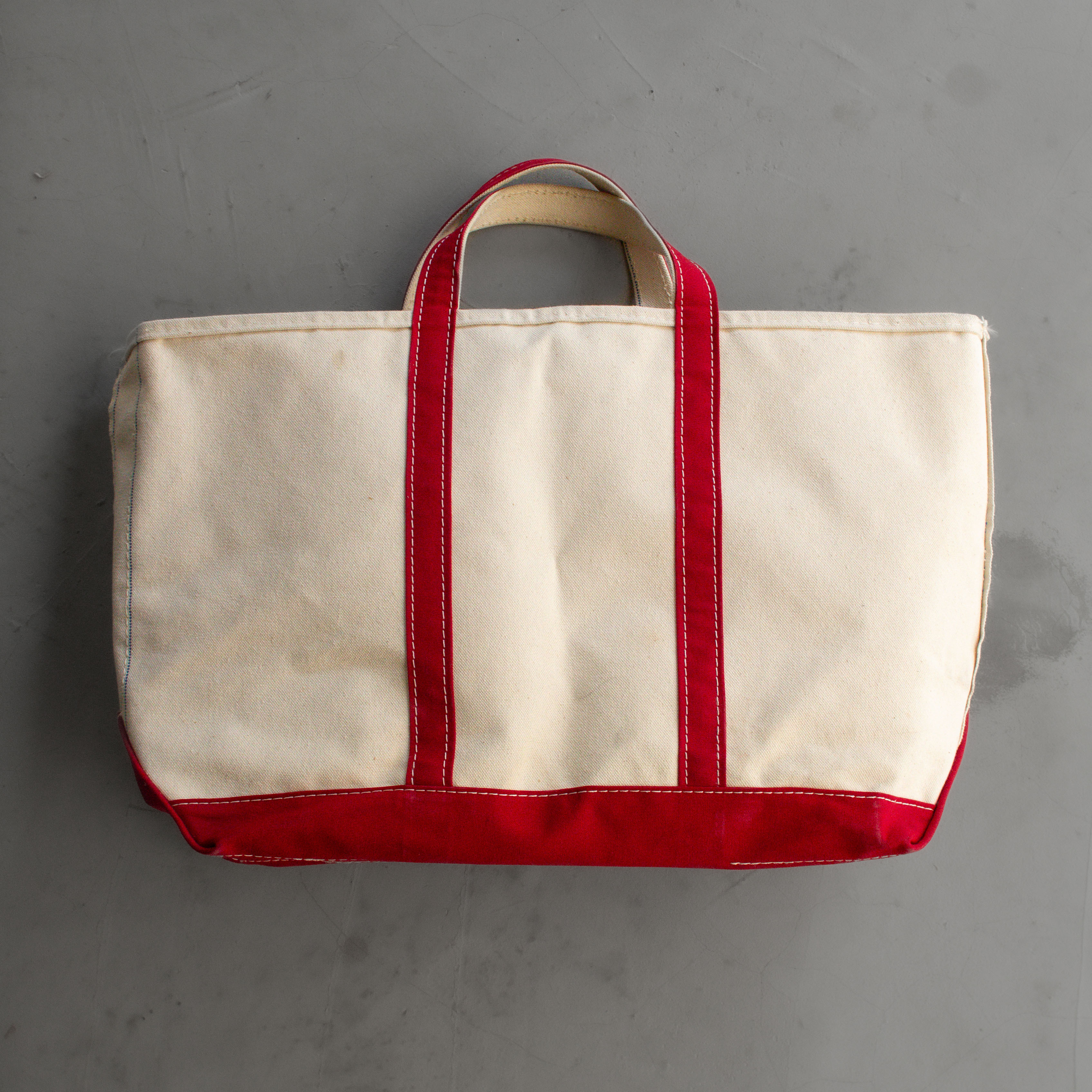 70-80S L.L.BEAN BOAT & TOTE BAG  美國製 紅白 帆布 手提 托特包